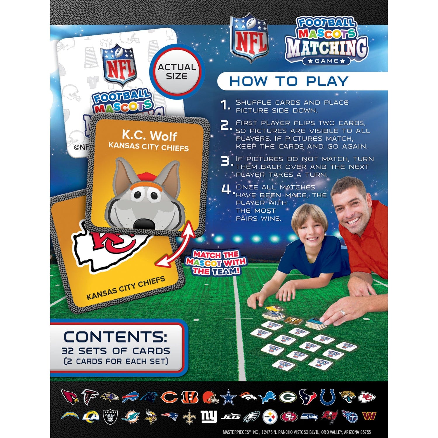 NFL Mascots Memory Match Game