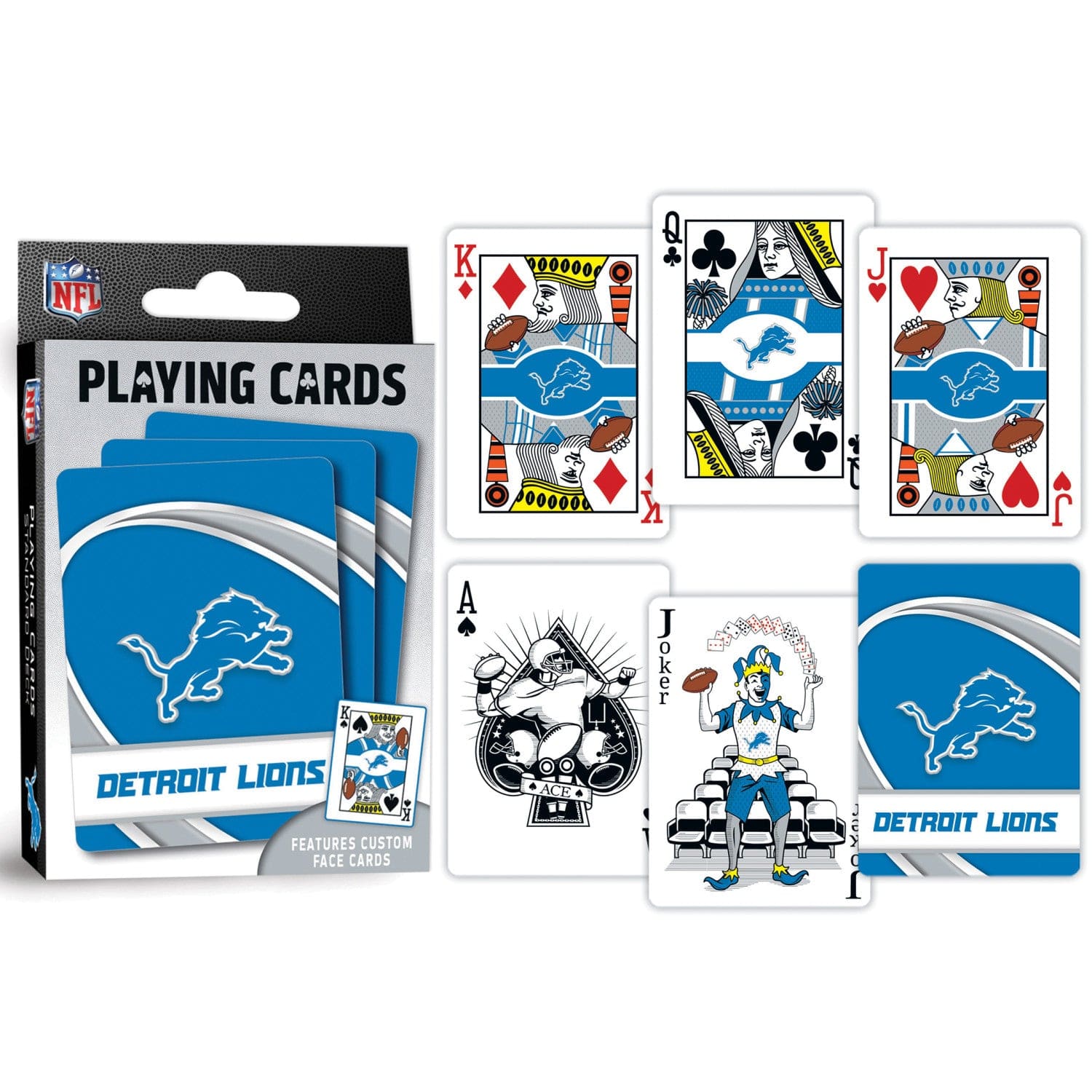 Detroit Lions 54 Card Playing Deck - Sports Gifts, Sports Memorabilia, Sports Collectibles, Fan Shop
