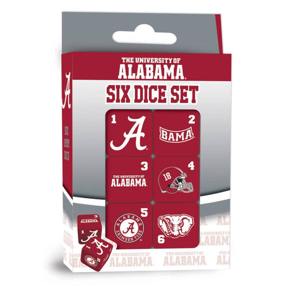 Alabama Crimson Tide 19mm Dice Set - Sports Gifts, Sports Memorabilia, Sports Collectibles, Fan Shop