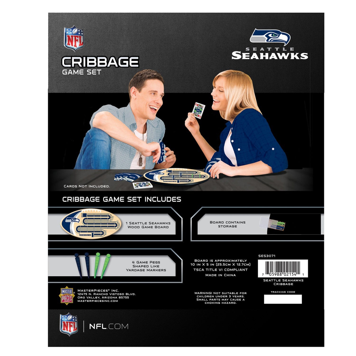 Seattle Seahawks Cribbage Board Game
