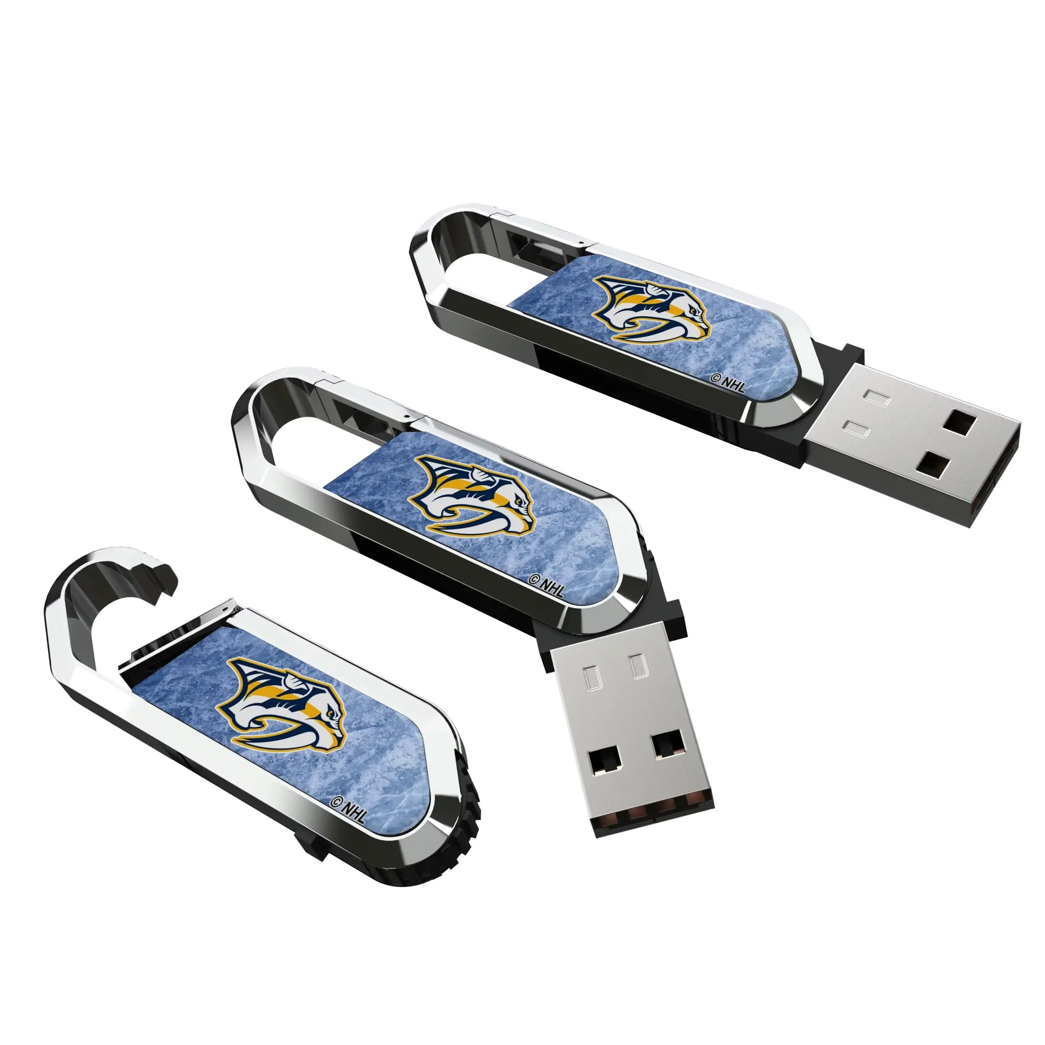 Nashville Predators Ice Flood USB 32GB Clip Style Flash Drive