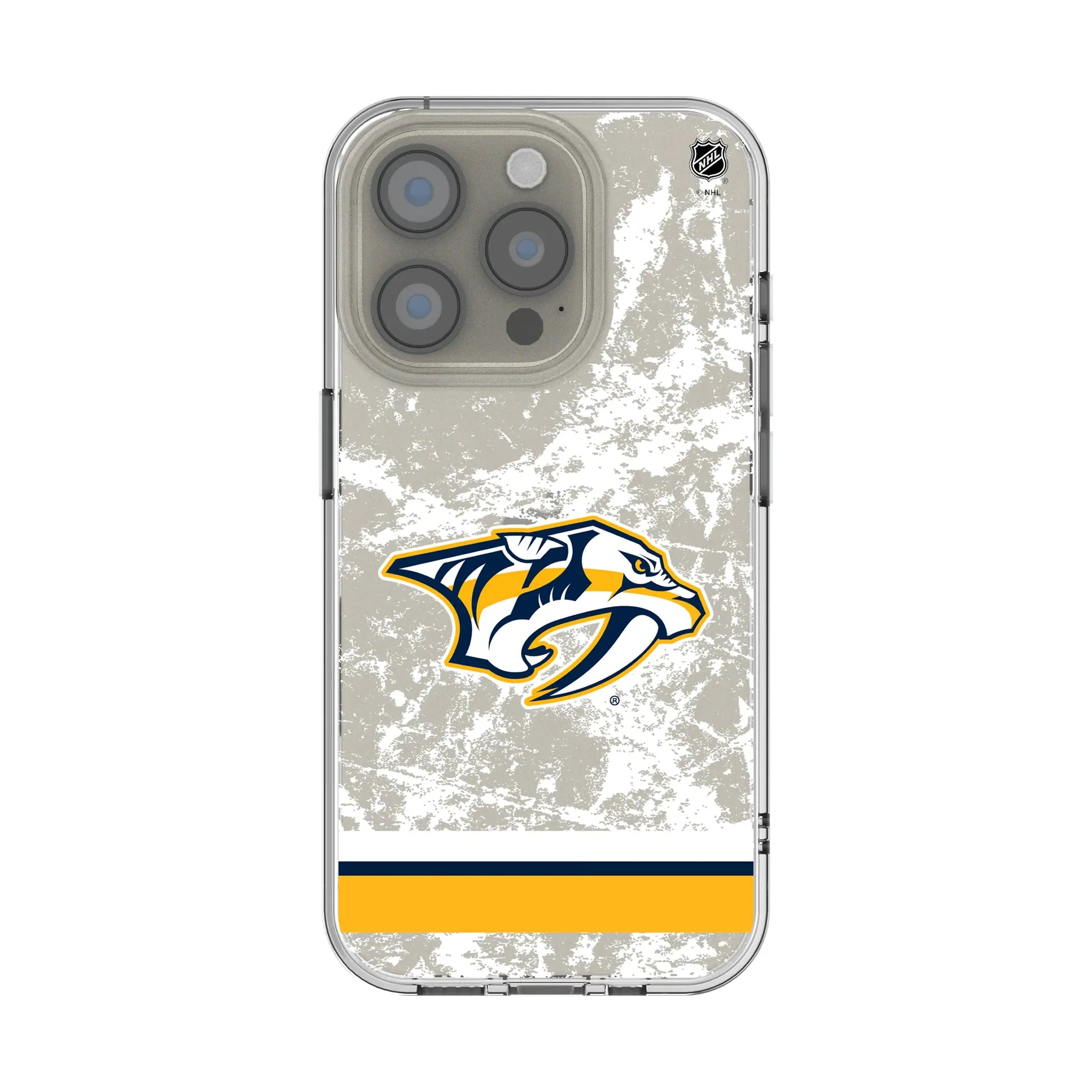 Nashville Predators Ice Stripe Clear Phone Case for Apple iPhone