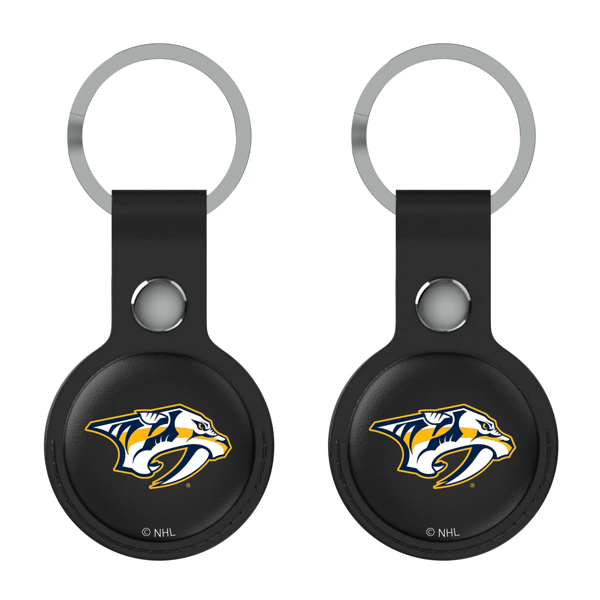 Nashville Predators Insignia Black Airtag Holder 2-Pack