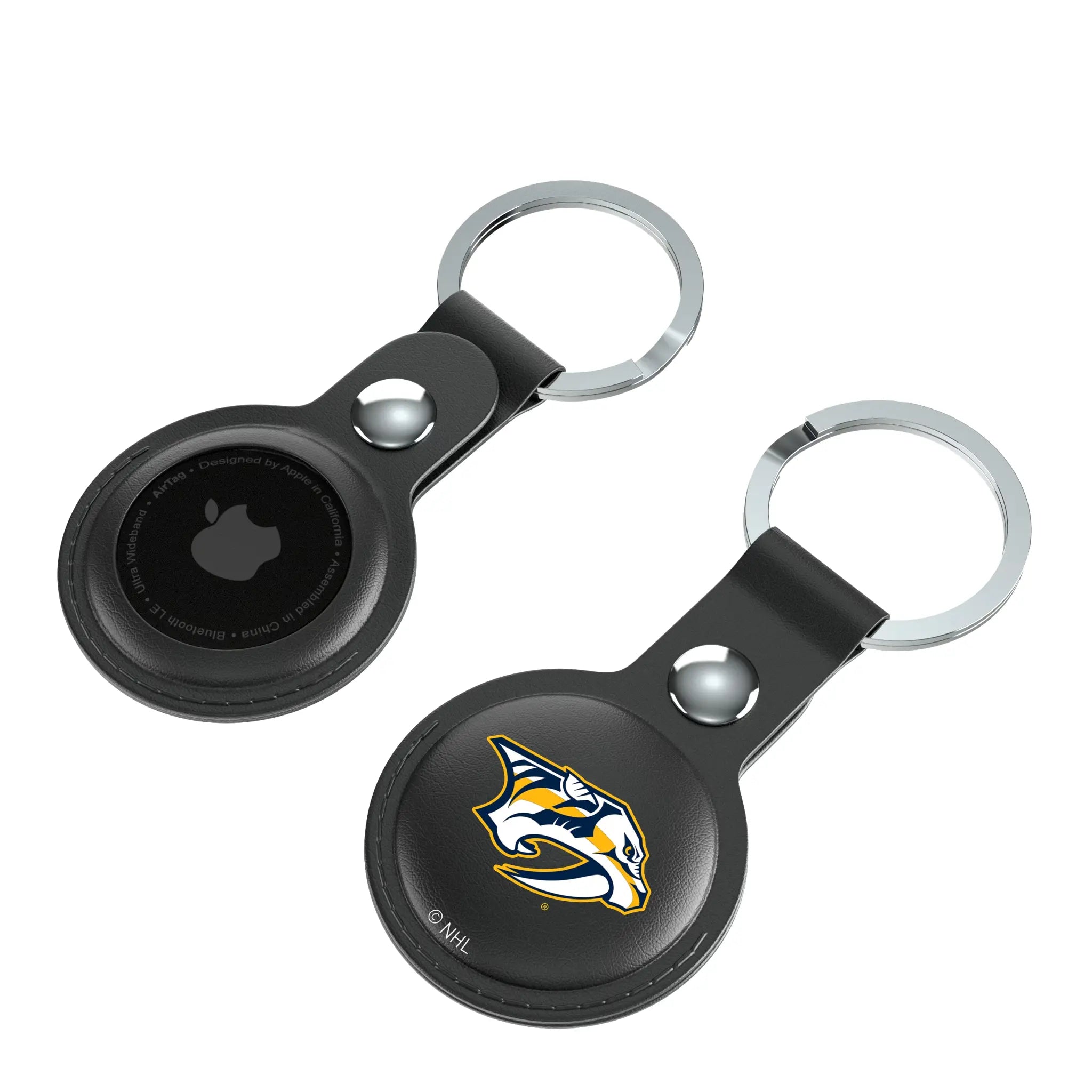 Nashville Predators Insignia Black Airtag Holder 2-Pack