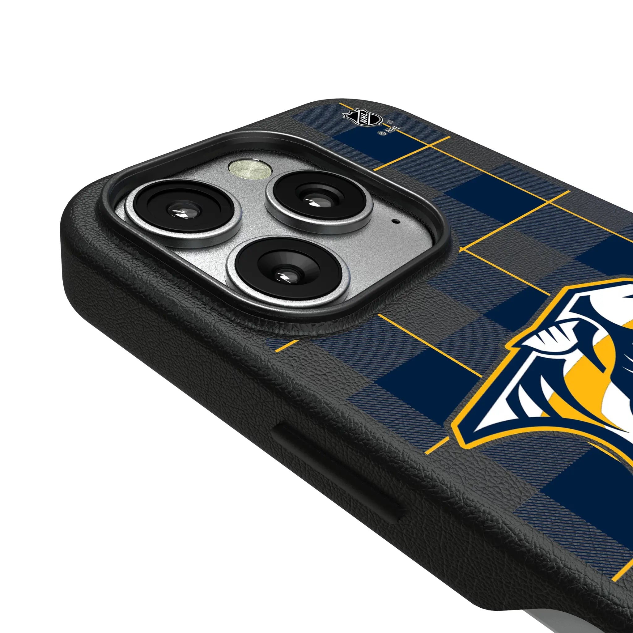Nashville Predators Plaid MagSafe Compatible Phone Case for Apple iPhone