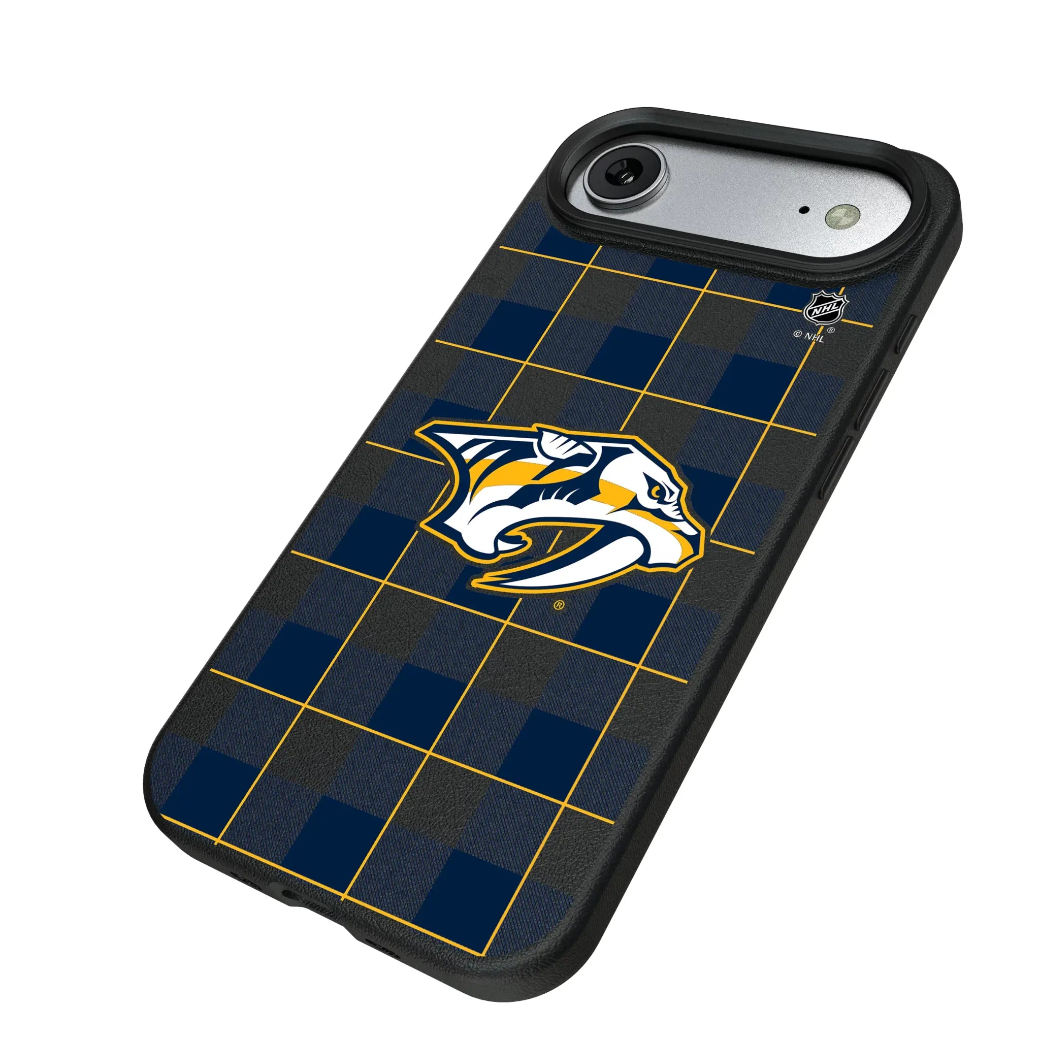 Nashville Predators Plaid MagSafe Compatible Phone Case for Apple iPhone