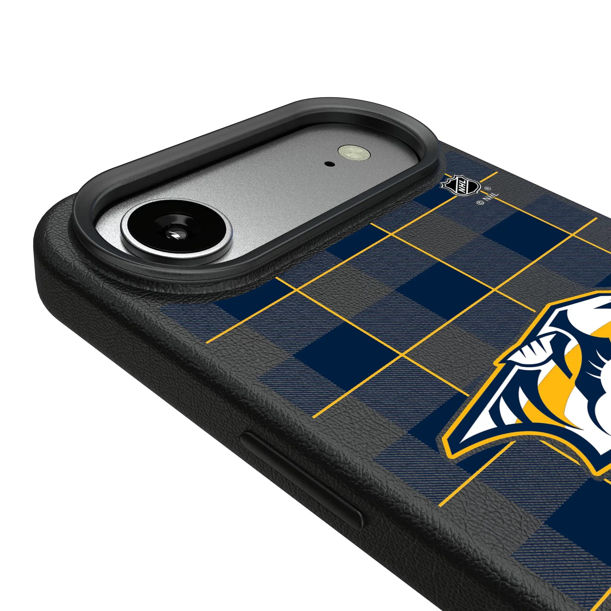Nashville Predators Plaid MagSafe Compatible Phone Case for Apple iPhone
