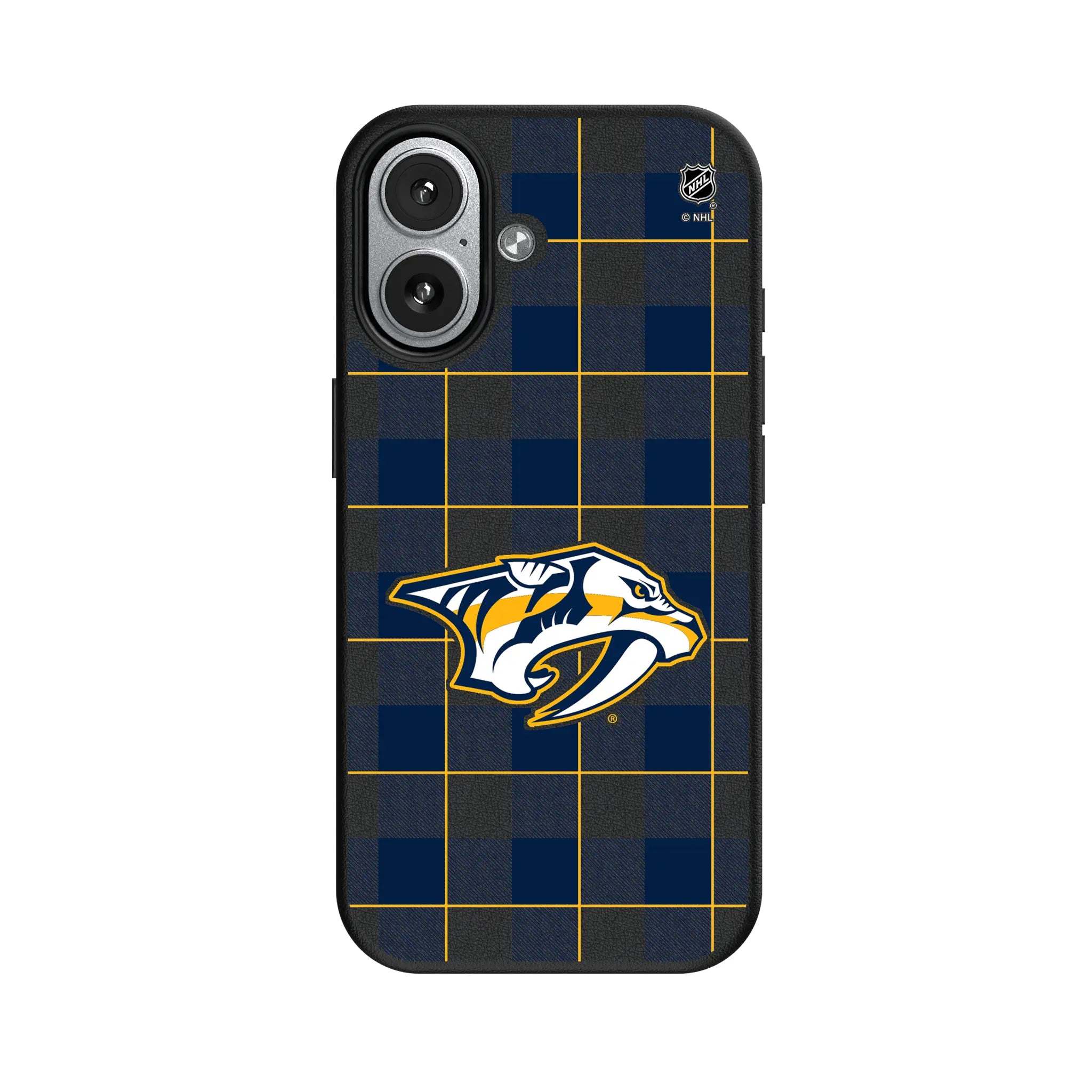 Nashville Predators Plaid MagSafe Compatible Phone Case for Apple iPhone
