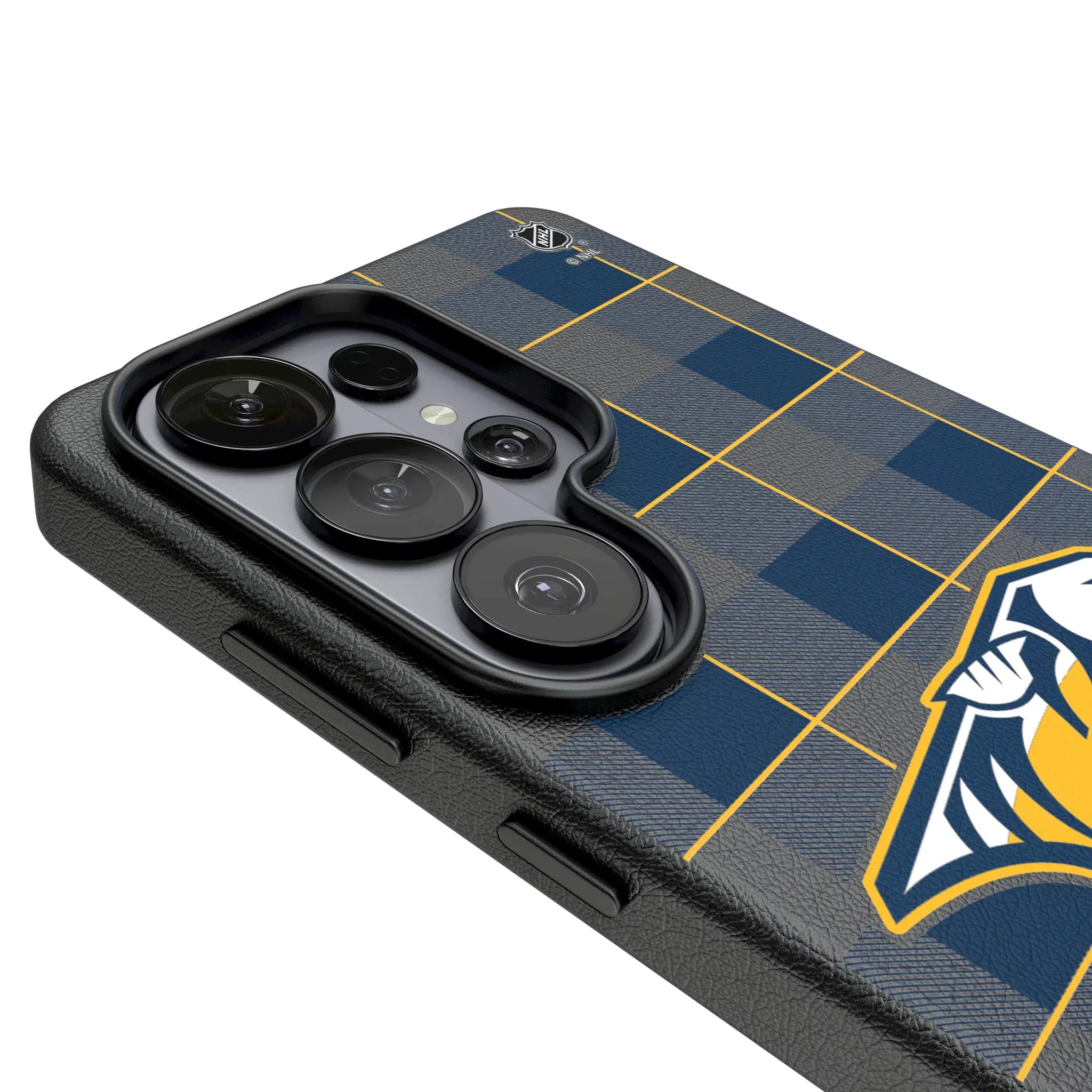 Nashville Predators Plaid MagSafe Compatible Phone Case for Samsung Galaxy