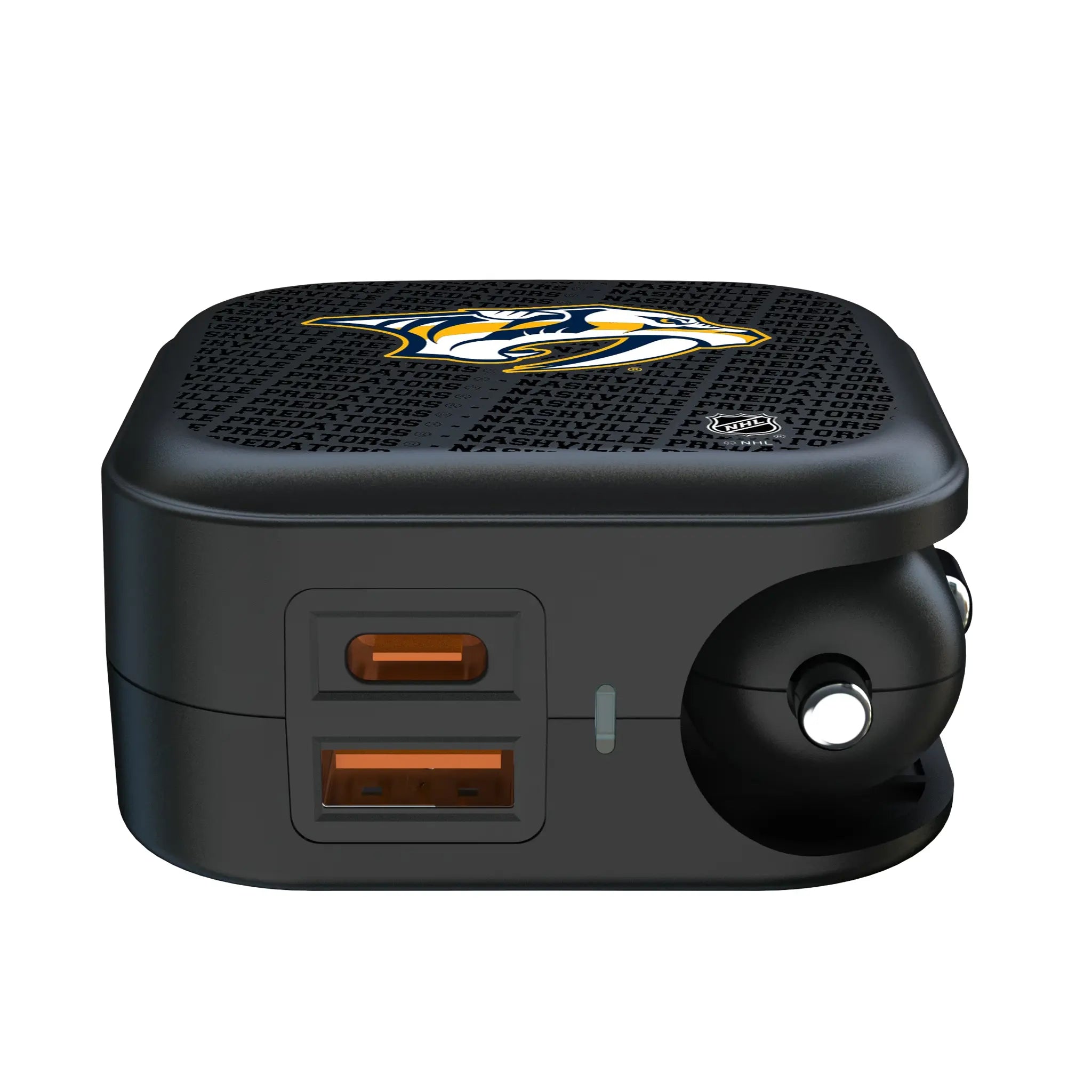 Nashville Predators Text Backdrop 2 in 1 USB A/C Charger