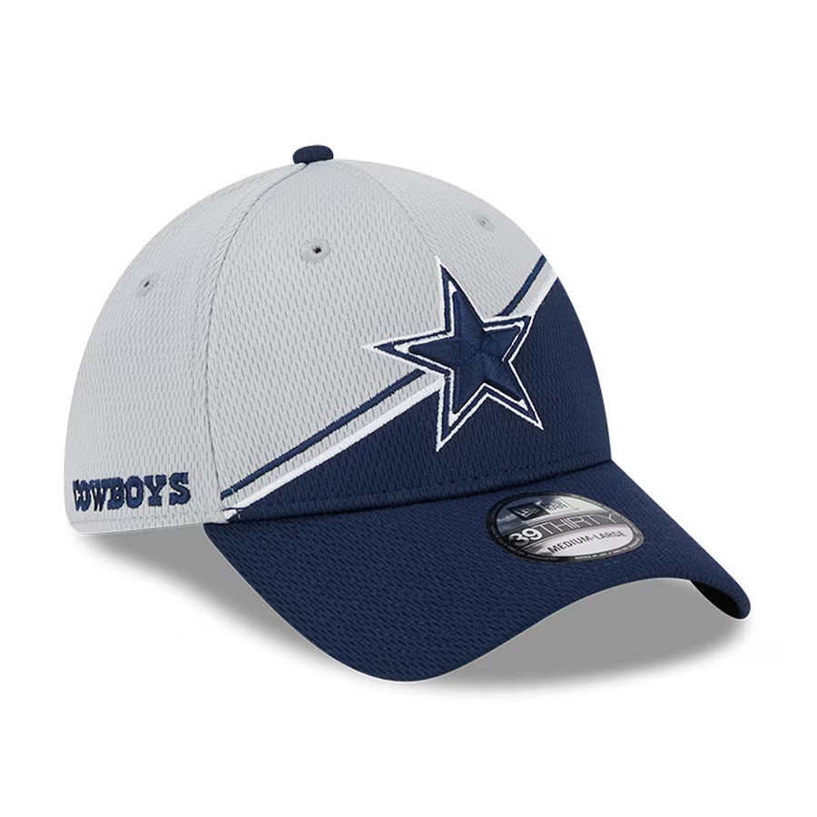 Men's New Era Gray/Navy Dallas Cowboys 2023 Sideline 39THIRTY Flex Hat - 757 Sports Collectibles