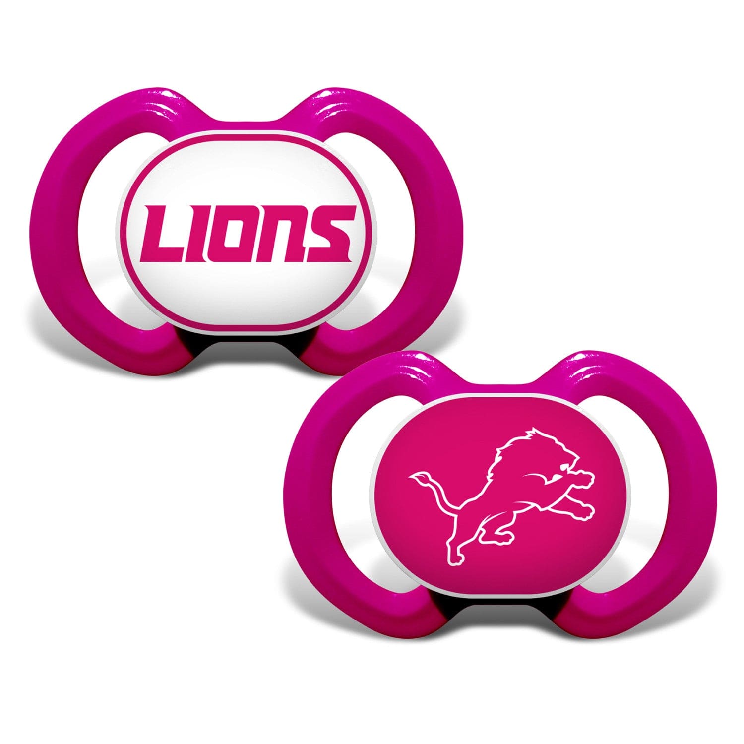 Detroit Lions Pink Pacifier 2-Pack - Sports Gifts, Sports Memorabilia, Sports Collectibles, Fan Shop