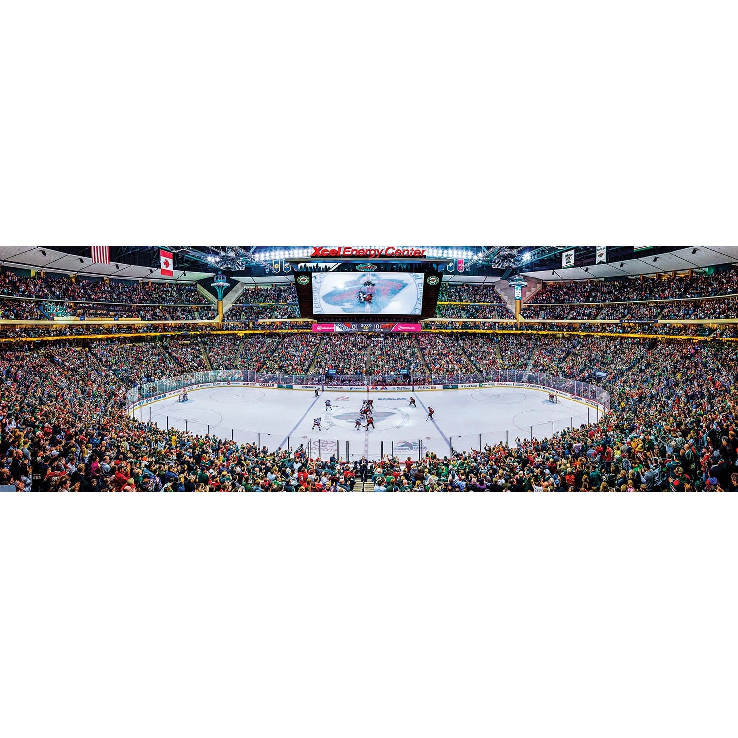 Minnesota Wild 1000 Piece Panoramic Jigsaw Puzzle - Sports Gifts, Sports Memorabilia, Sports Collectibles, Fan Shop