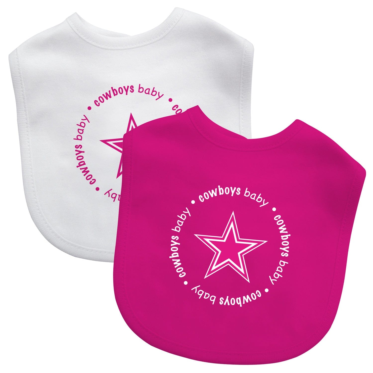 Dallas Cowboys Pink Baby Bibs 2-Pack