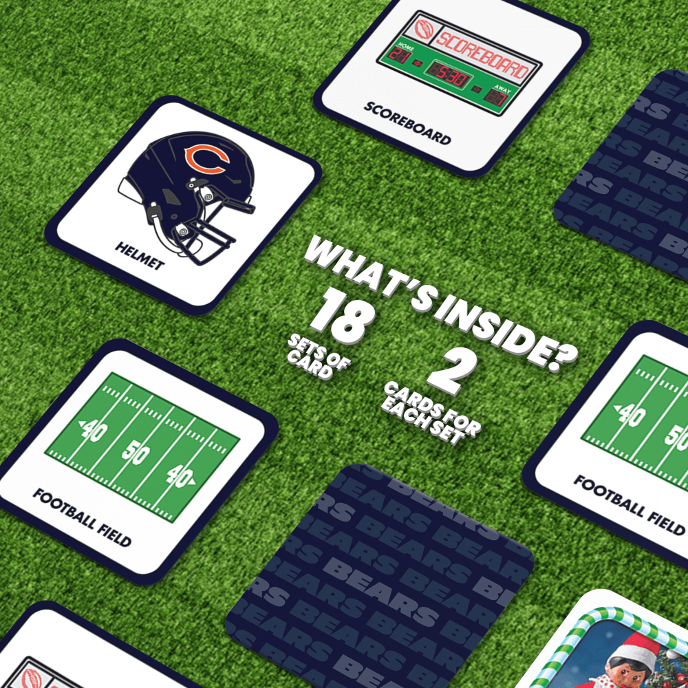 Chicago Bears Memory Matching Game