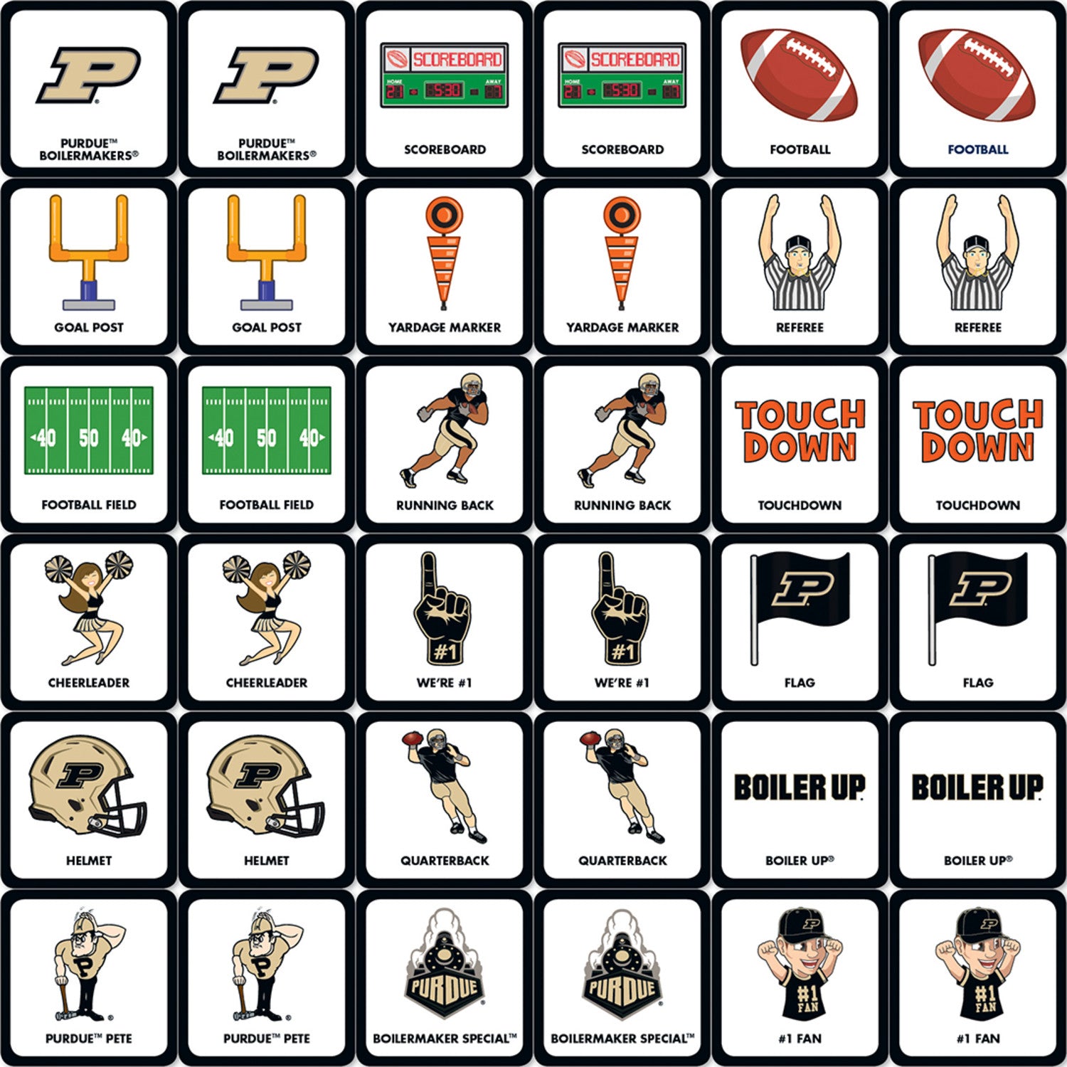 Purdue Boilermakers Matching Game - 757 Sports Collectibles