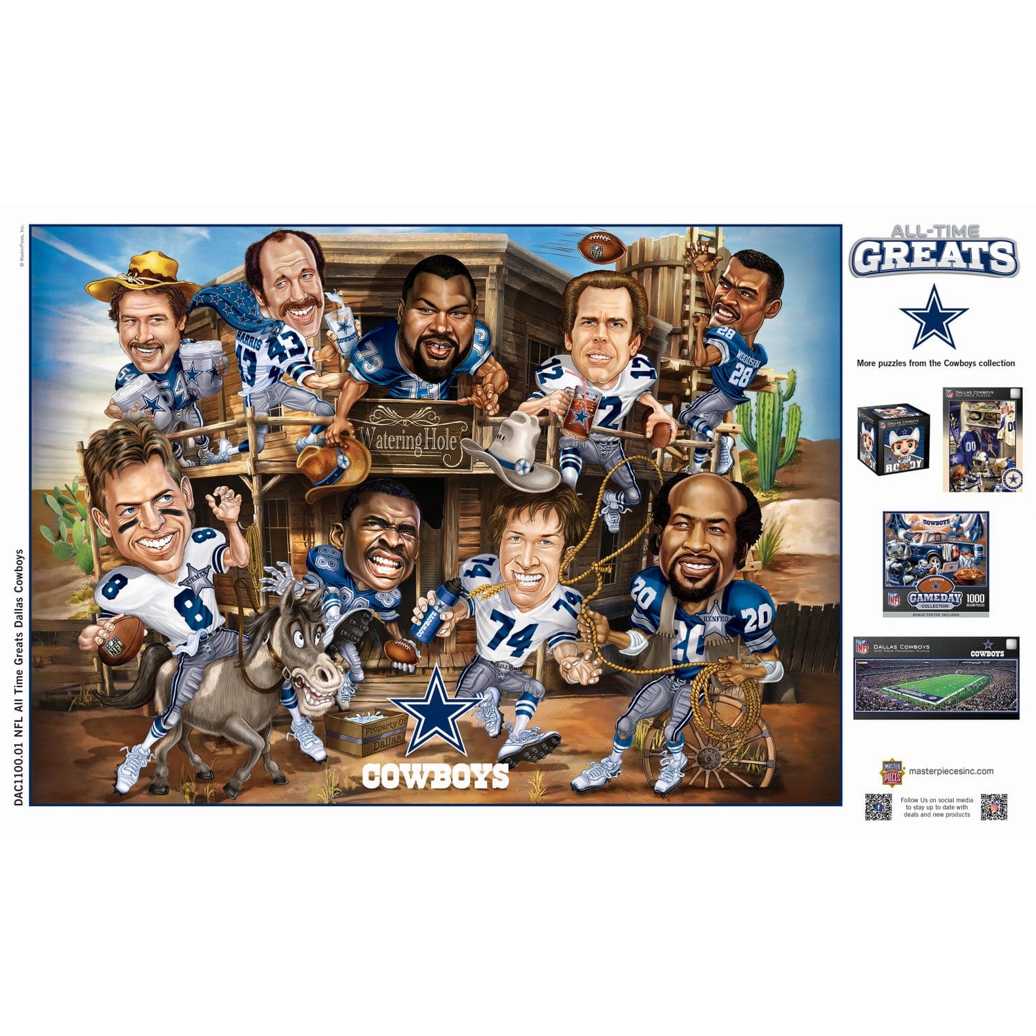 Dallas Cowboys All-Time Greats 500-Piece Jigsaw Puzzle - Sports Gifts, Sports Memorabilia, Sports Collectibles, Fan Shop
