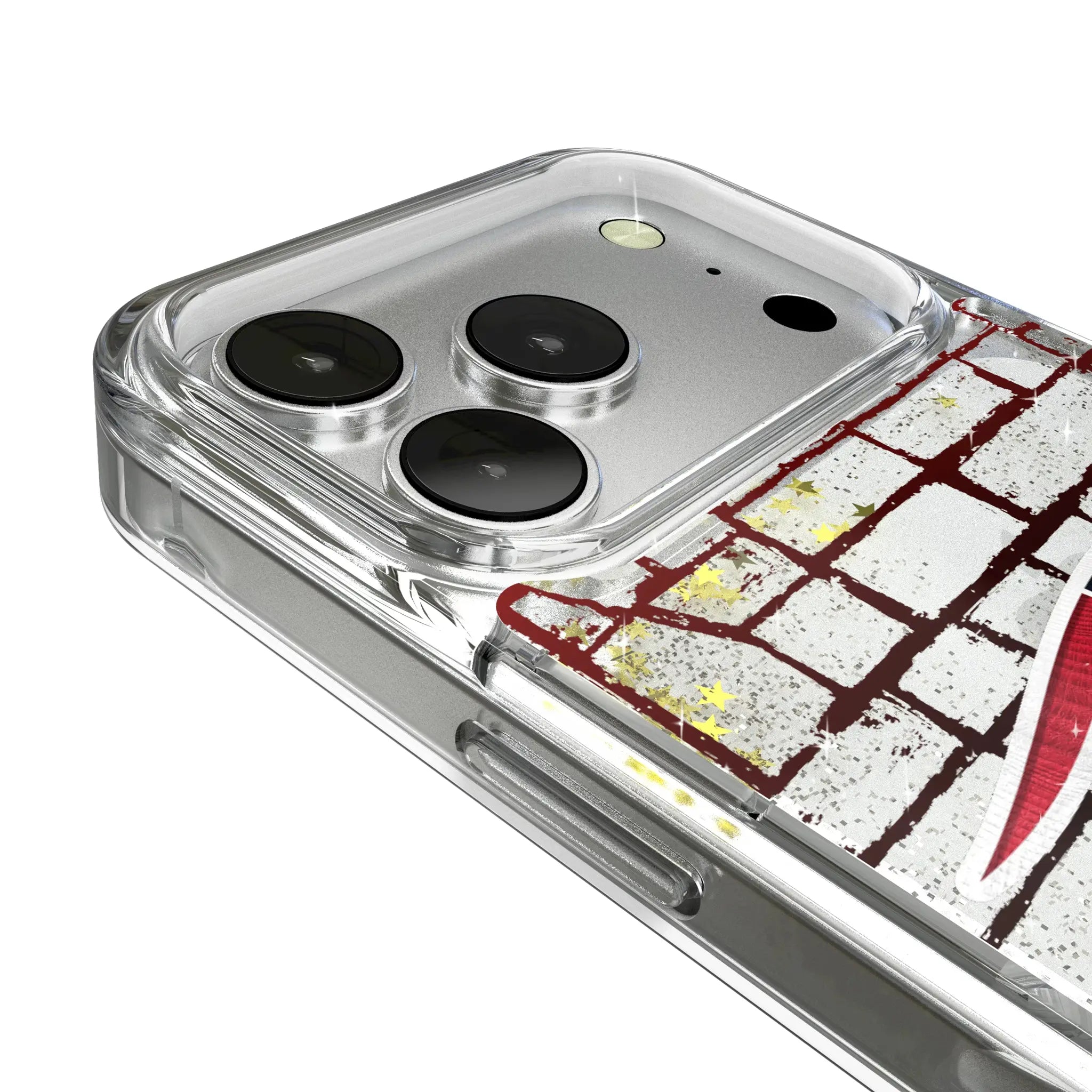 New England Patriots Brick Glitter Phone Case for Apple iPhone