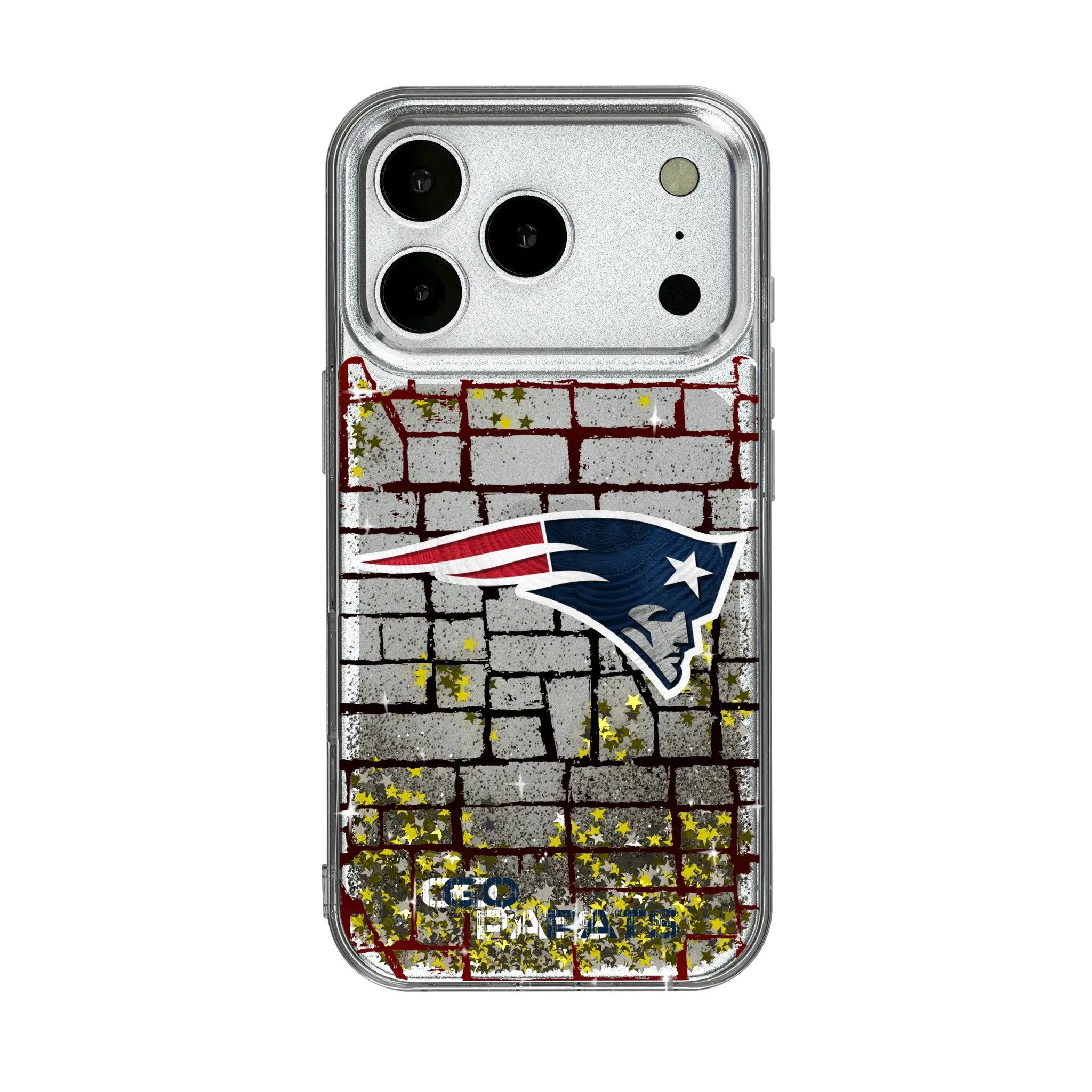 New England Patriots Brick Glitter Phone Case for Apple iPhone