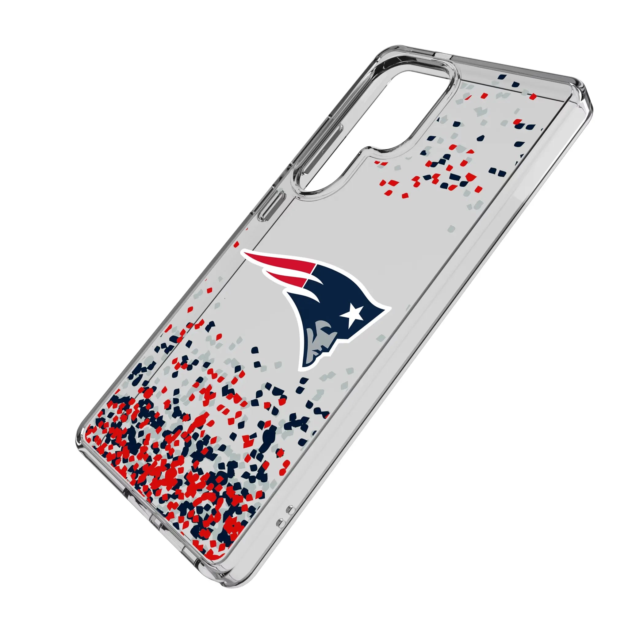 New England Patriots Confetti Clear Phone Case for Samsung Galaxy