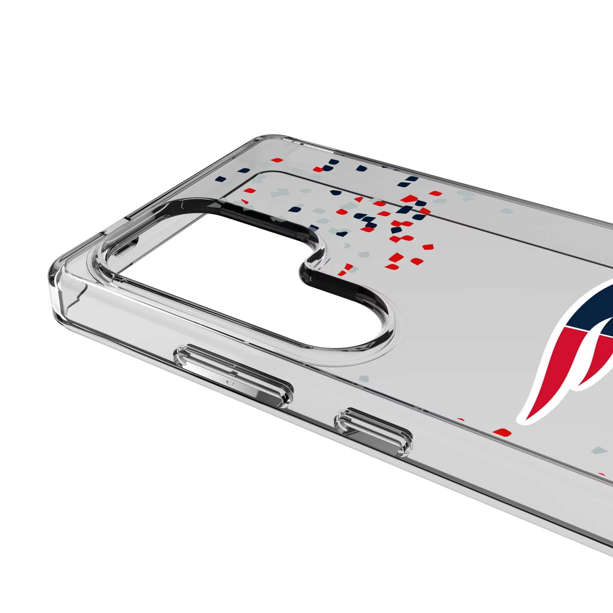 New England Patriots Confetti Clear Phone Case for Samsung Galaxy