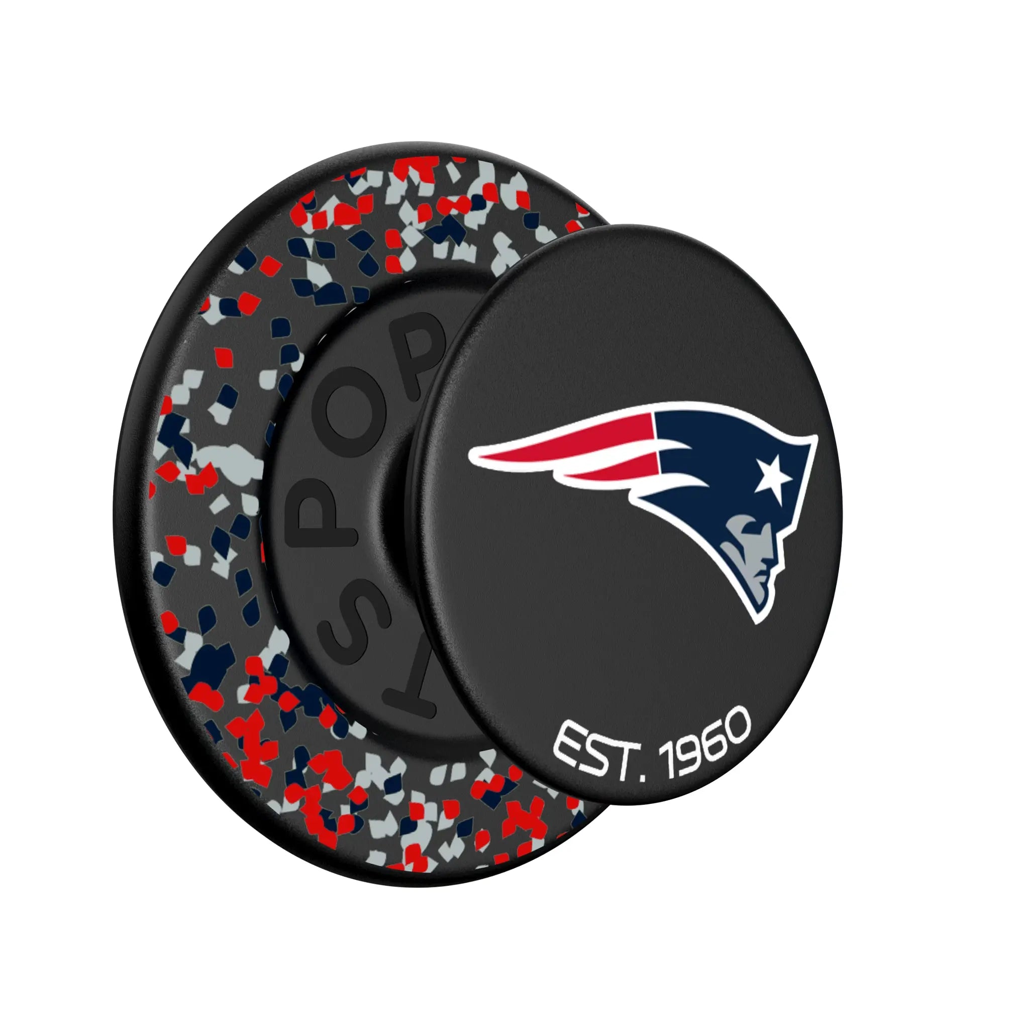 New England Patriots Confetti PopSockets Magnetic Phone Grip and Stand