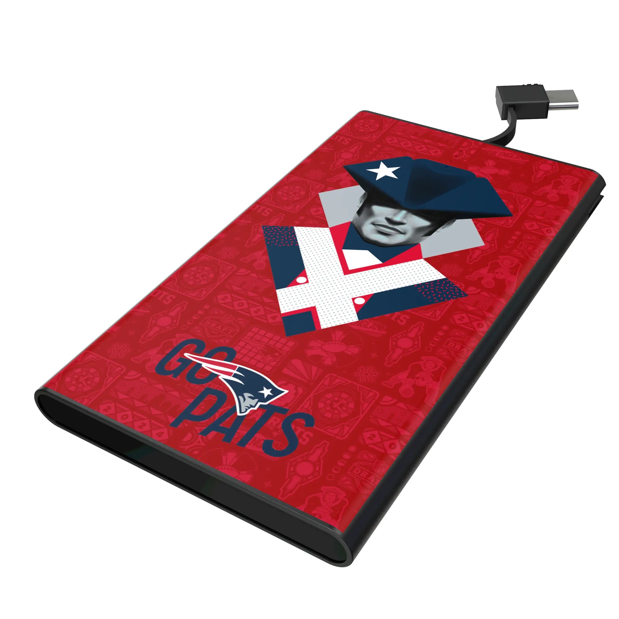 New England Patriots Deco 5000mAh Flat Powerbank