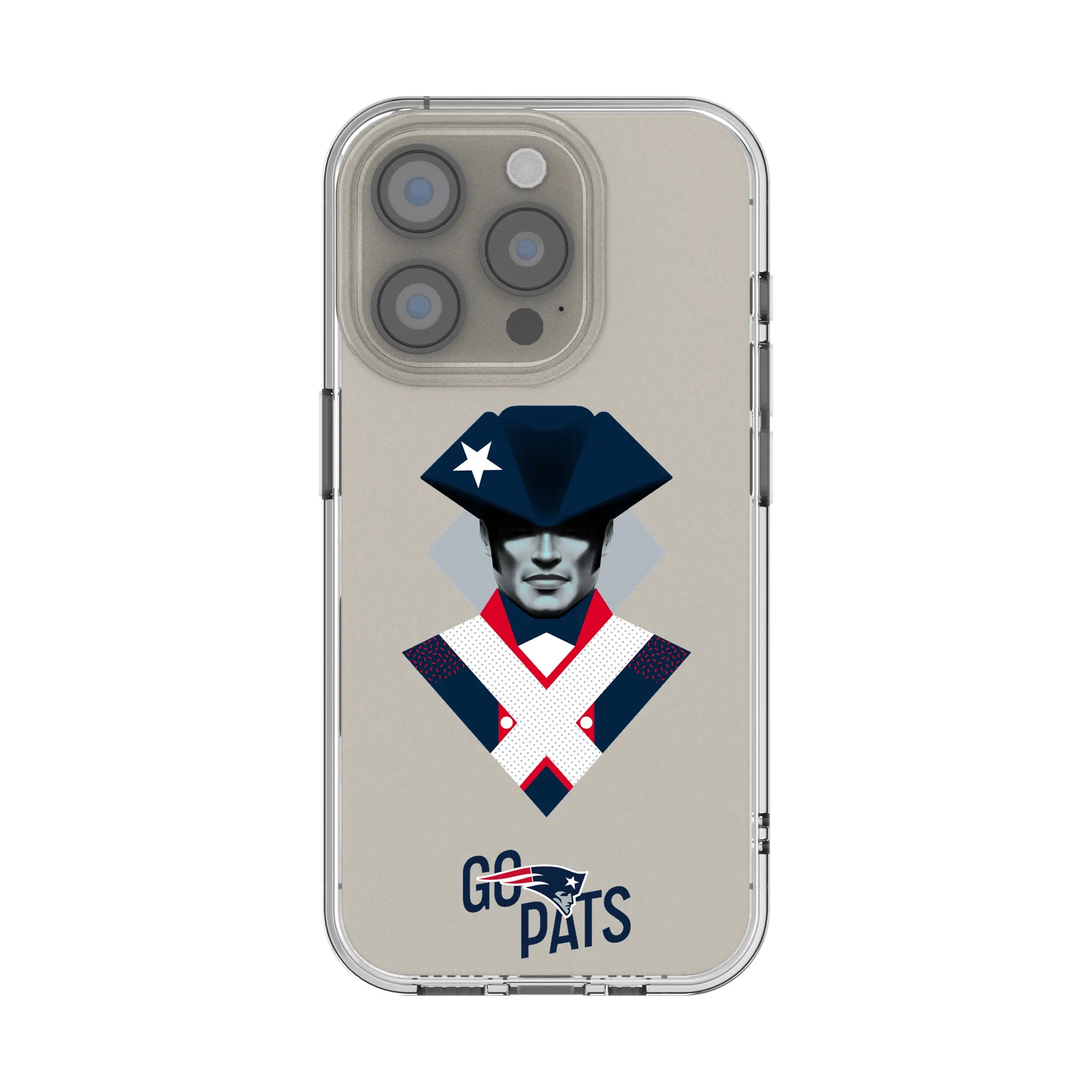 New England Patriots 2024 Edition Clear Phone Case for Apple iPhone