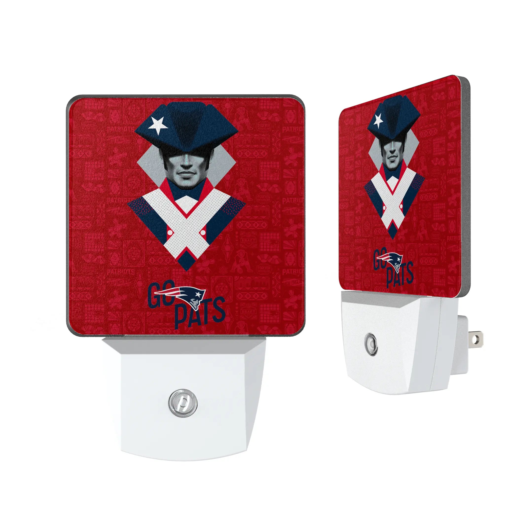 New England Patriots 2024 Illustrated Limited Edition Night Light 2-Pack