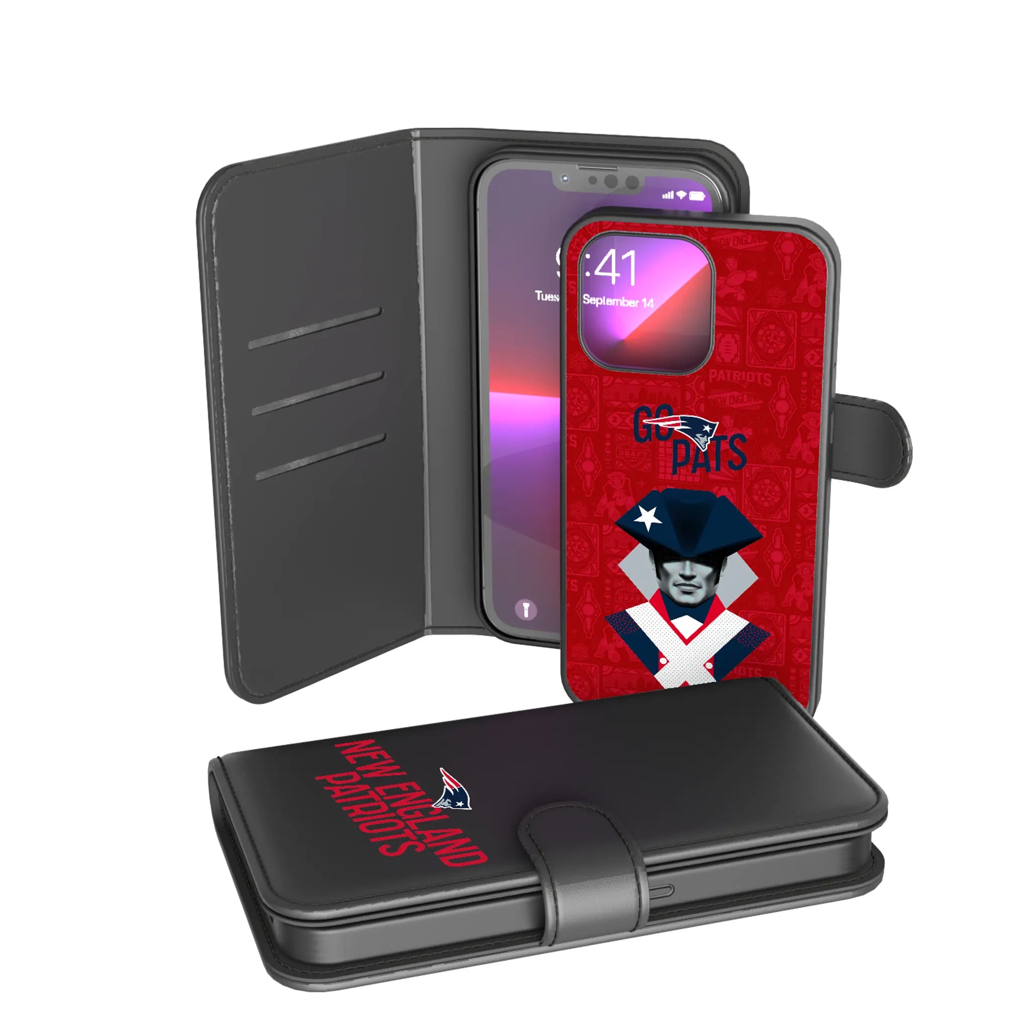New England Patriots 2024 Illustrated Limited Edition Wallet Phone Case