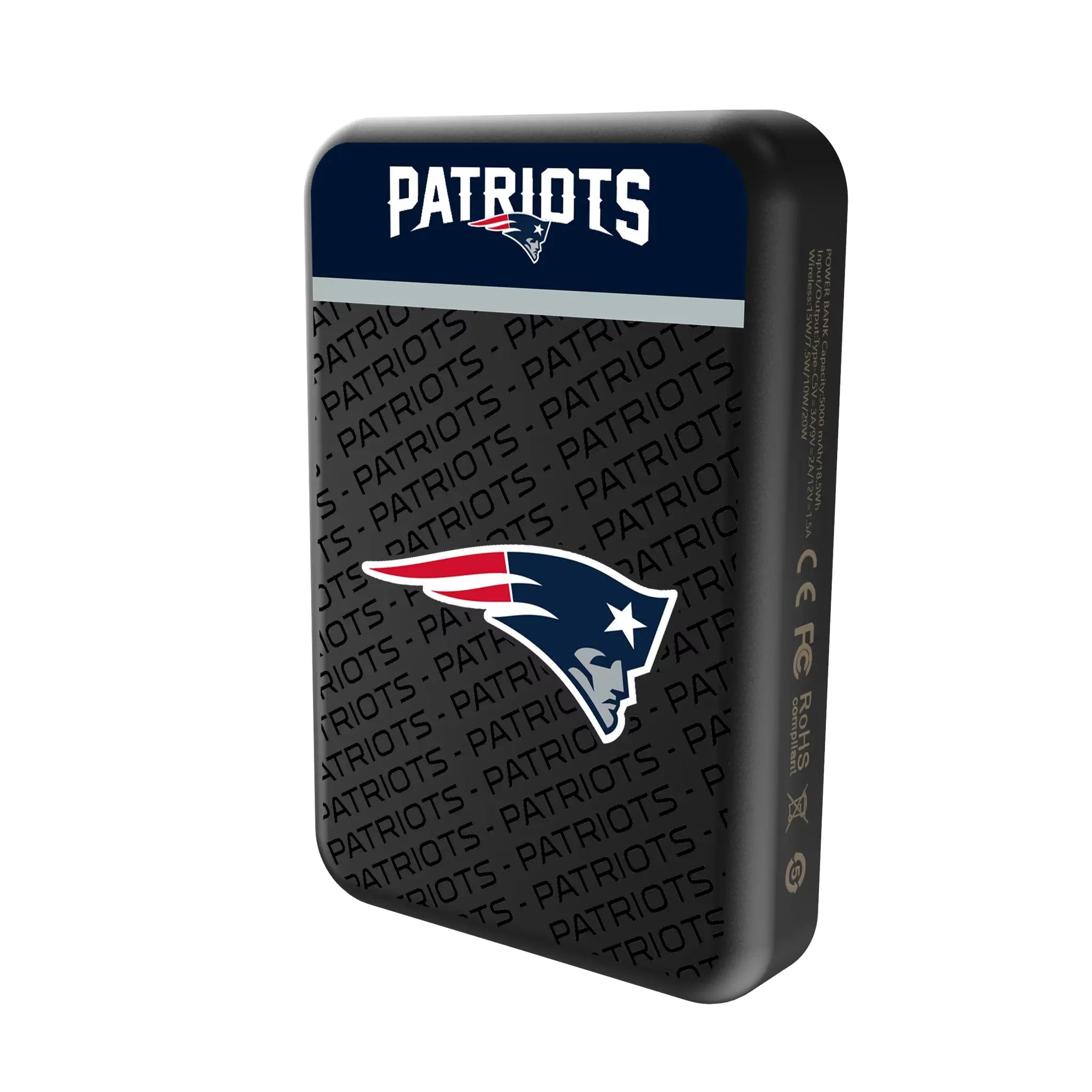 New England Patriots Endzone Plus Wireless Mag Power Bank