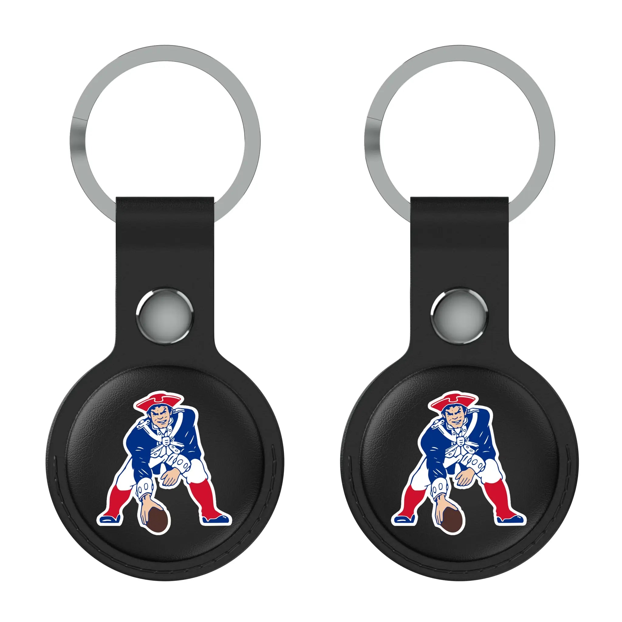 New England Patriots Historic Collection Insignia Black Airtag Holder 2-Pack