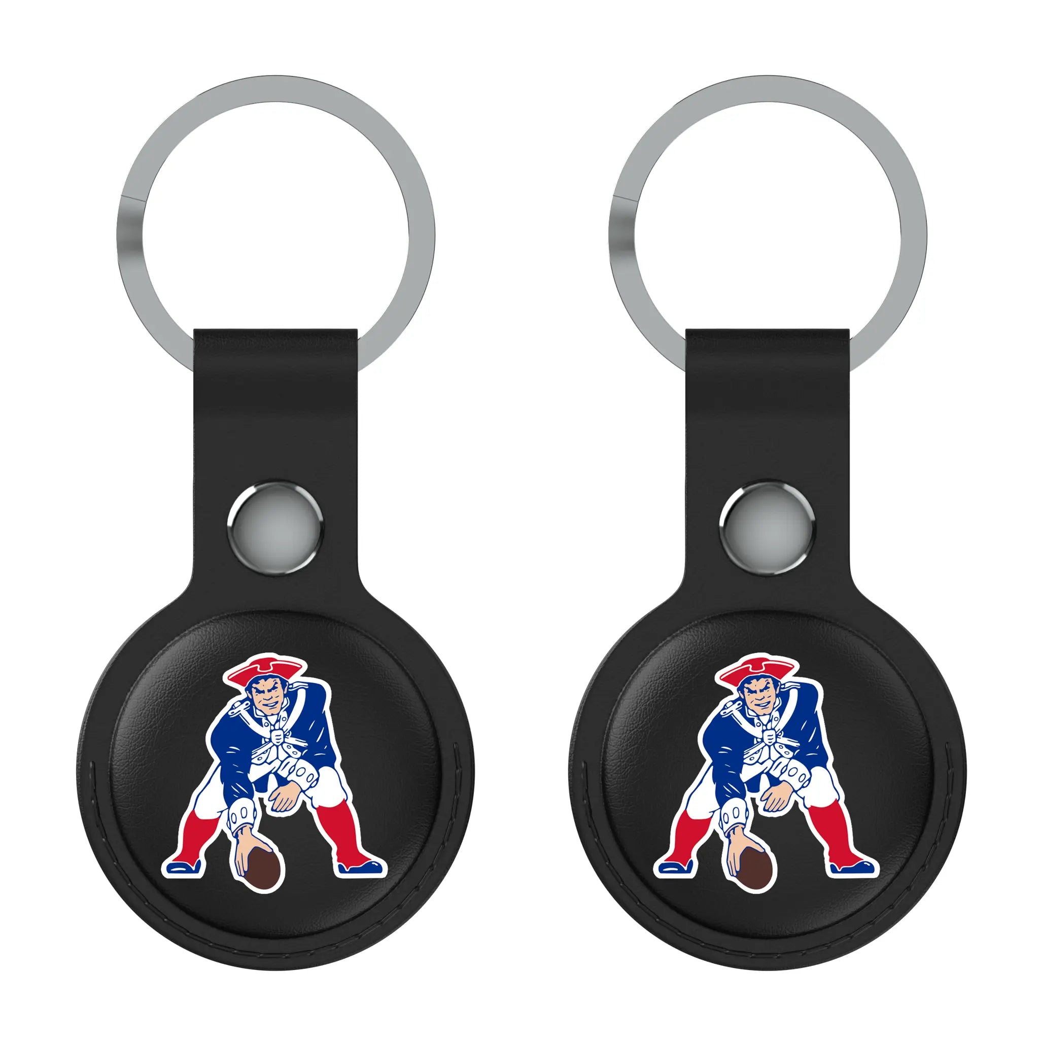 New England Patriots Historic Collection Insignia Black Airtag Holder 2-Pack