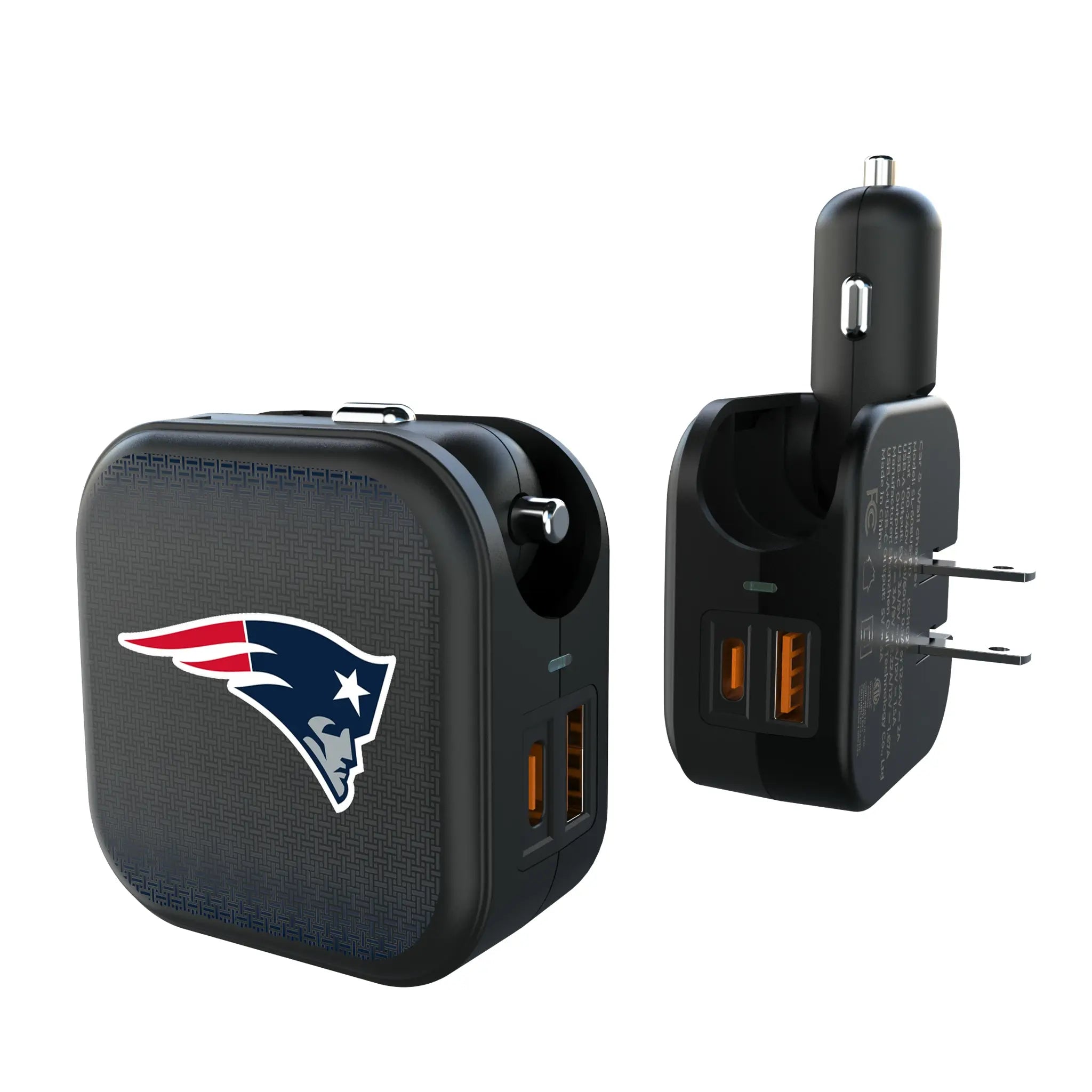 New England Patriots Linen 2 in 1 USB A/C Charger
