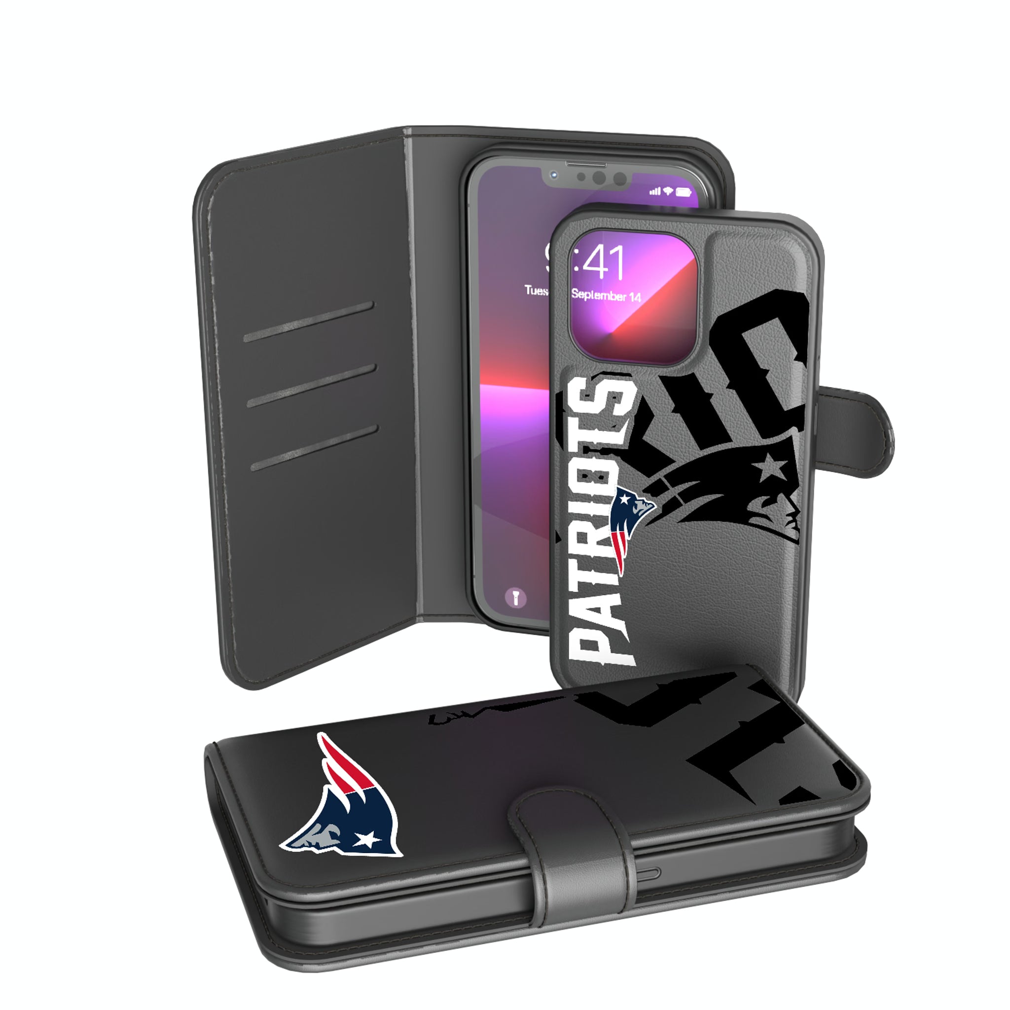 New England Patriots Tilt Wallet Case - Sports Gifts, Sports Memorabilia, Sports Collectibles, Fan Shop
