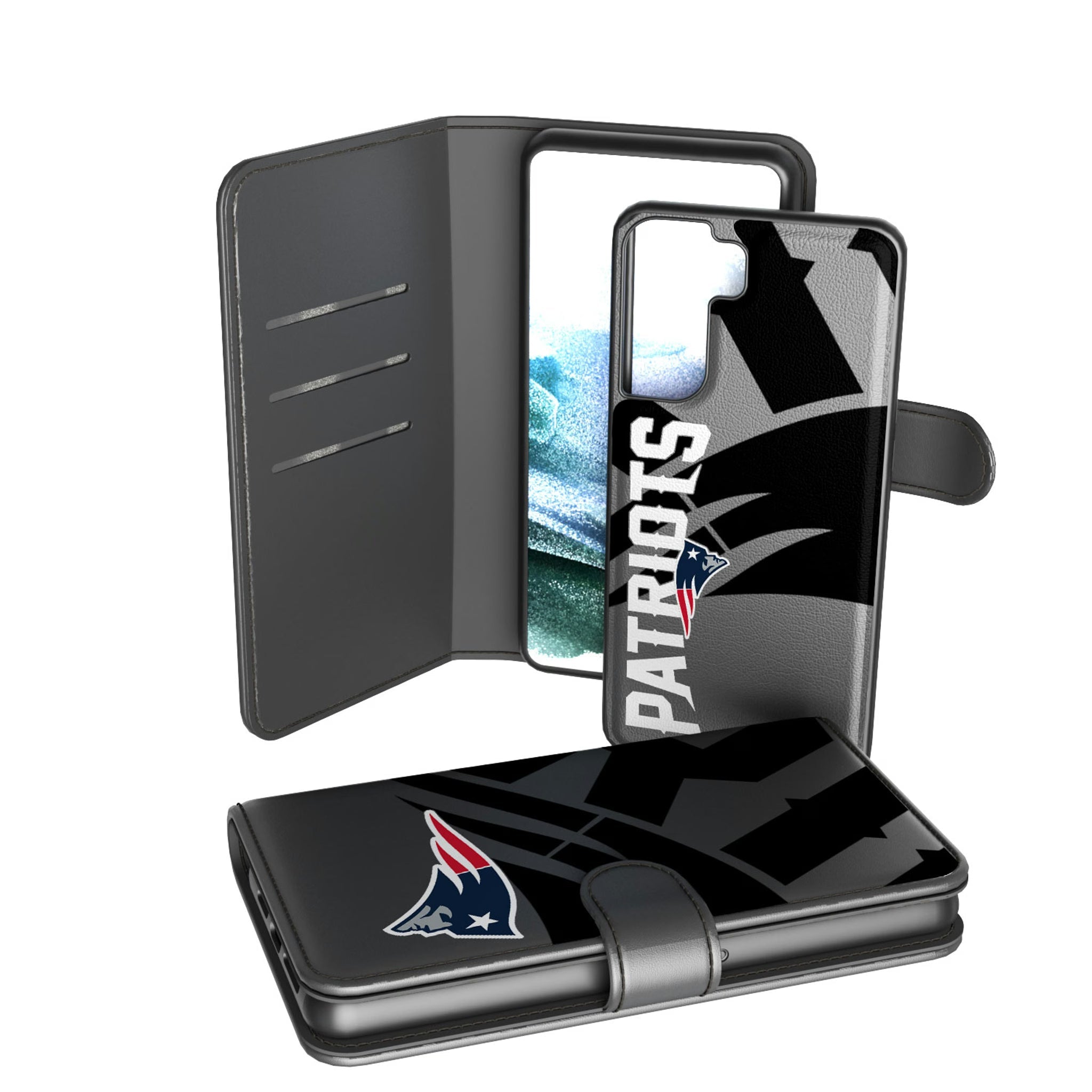 New England Patriots Tilt Wallet Case - Sports Gifts, Sports Memorabilia, Sports Collectibles, Fan Shop