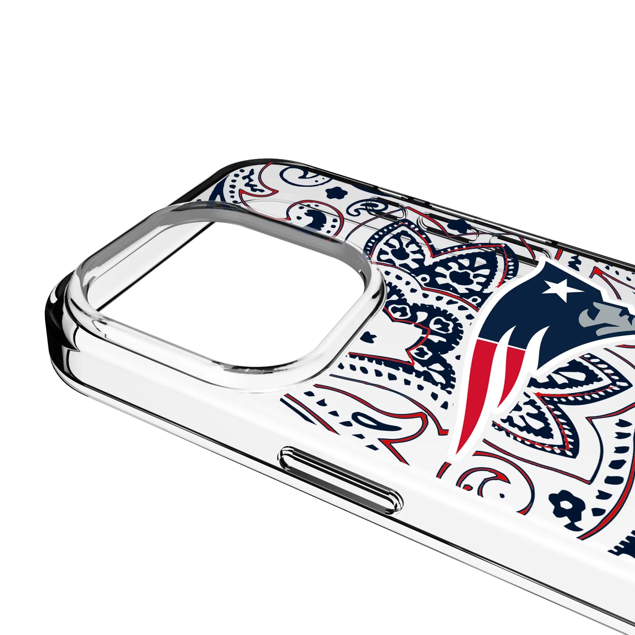 New England Patriots Paisley Clear Phone Case for Apple iPhone