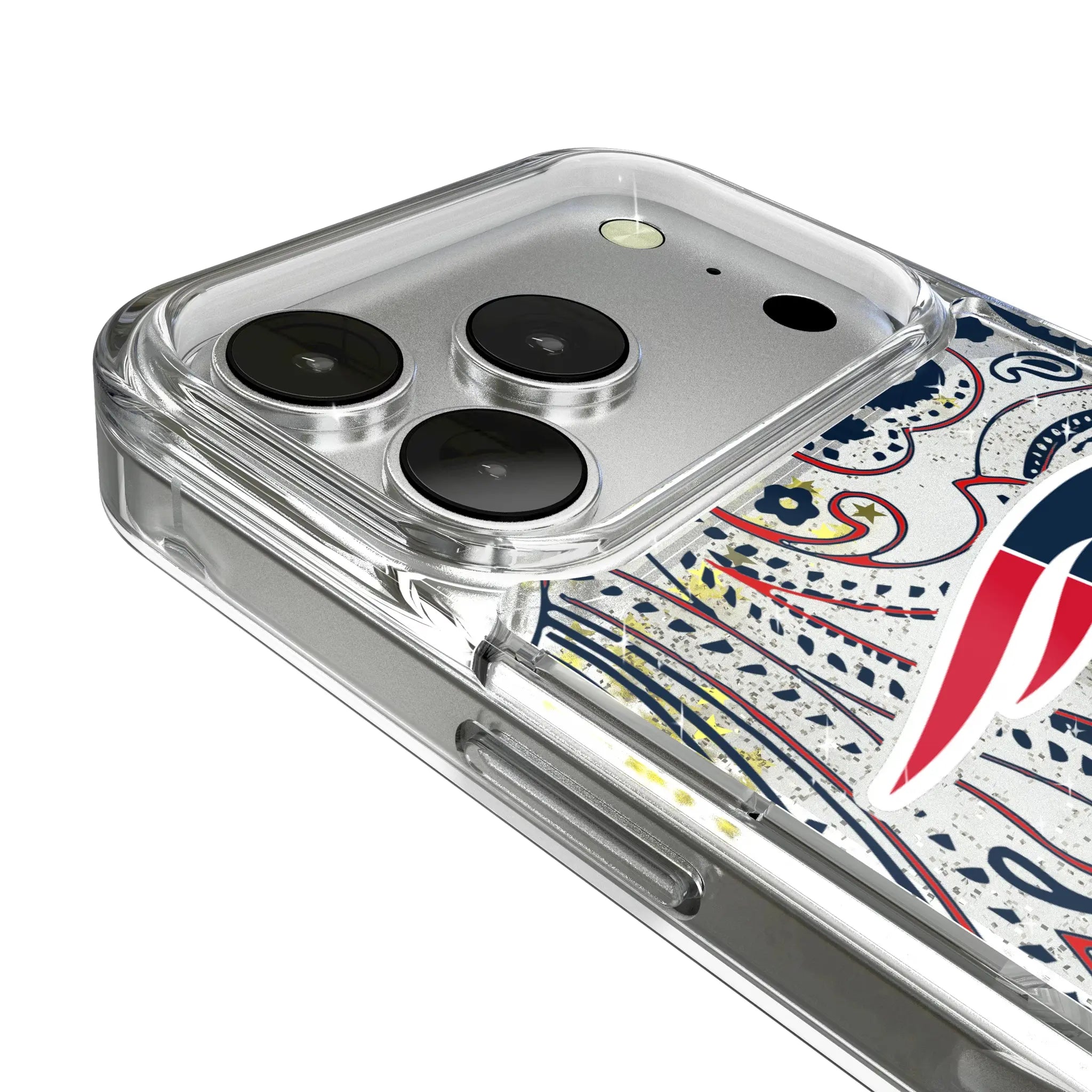 New England Patriots Paisley Glitter Phone Case
