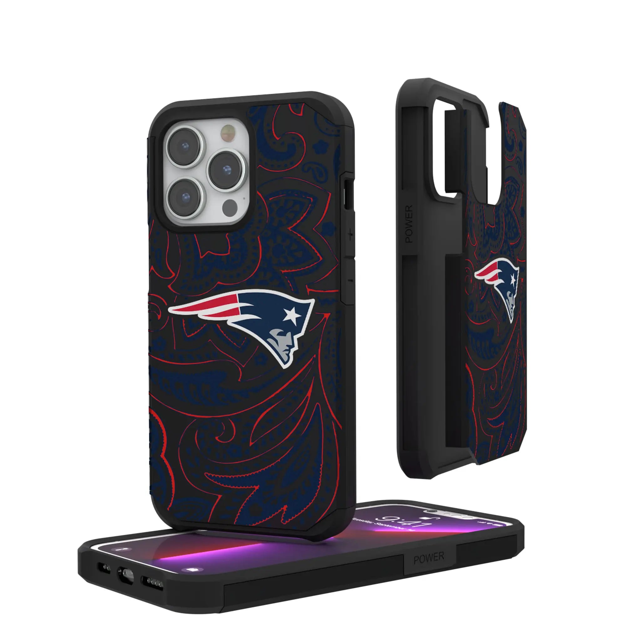 New England Patriots Paisley Rugged Phone Case