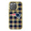 New England Patriots Plaid Bling Phone Case