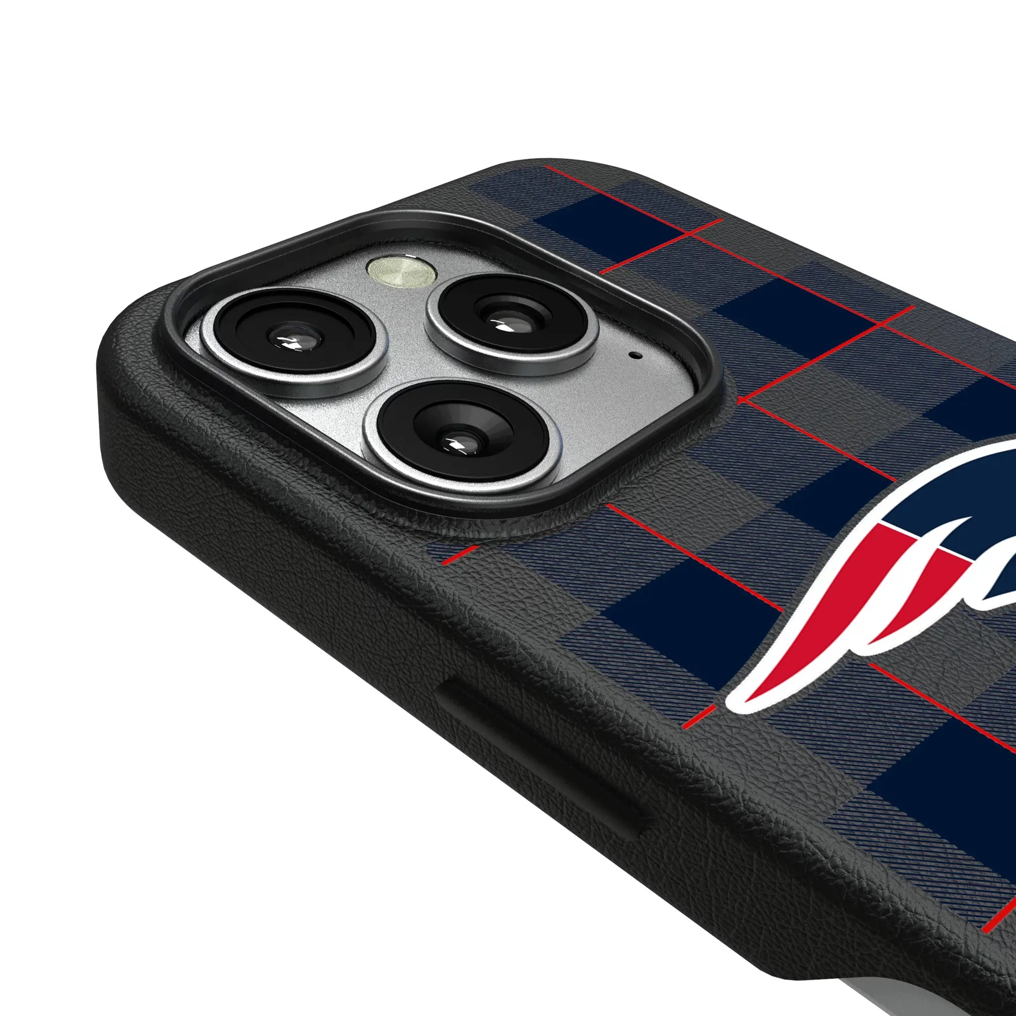 New England Patriots Plaid MagSafe Compatible Phone Case for Apple iPhone