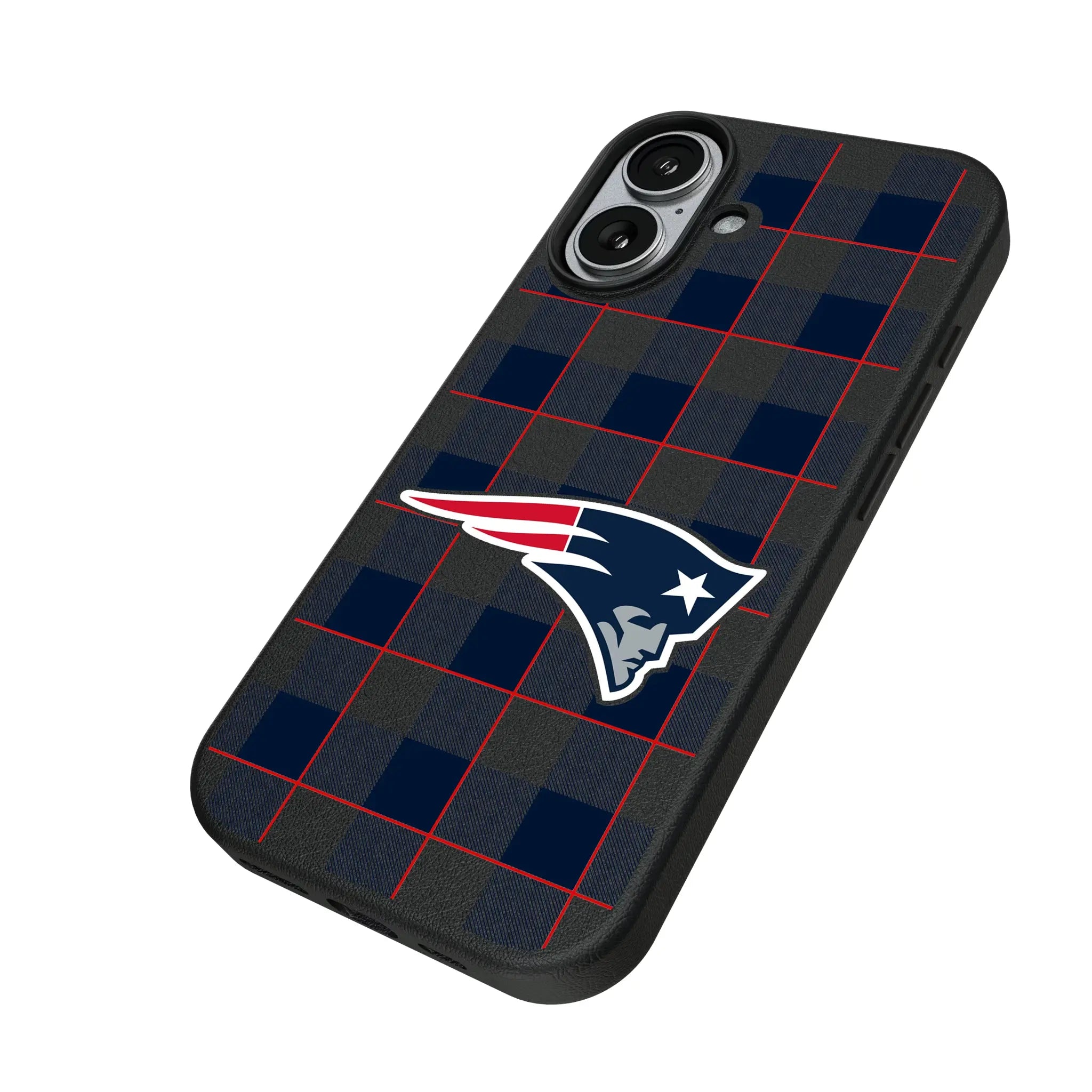 New England Patriots Plaid MagSafe Compatible Phone Case for Apple iPhone