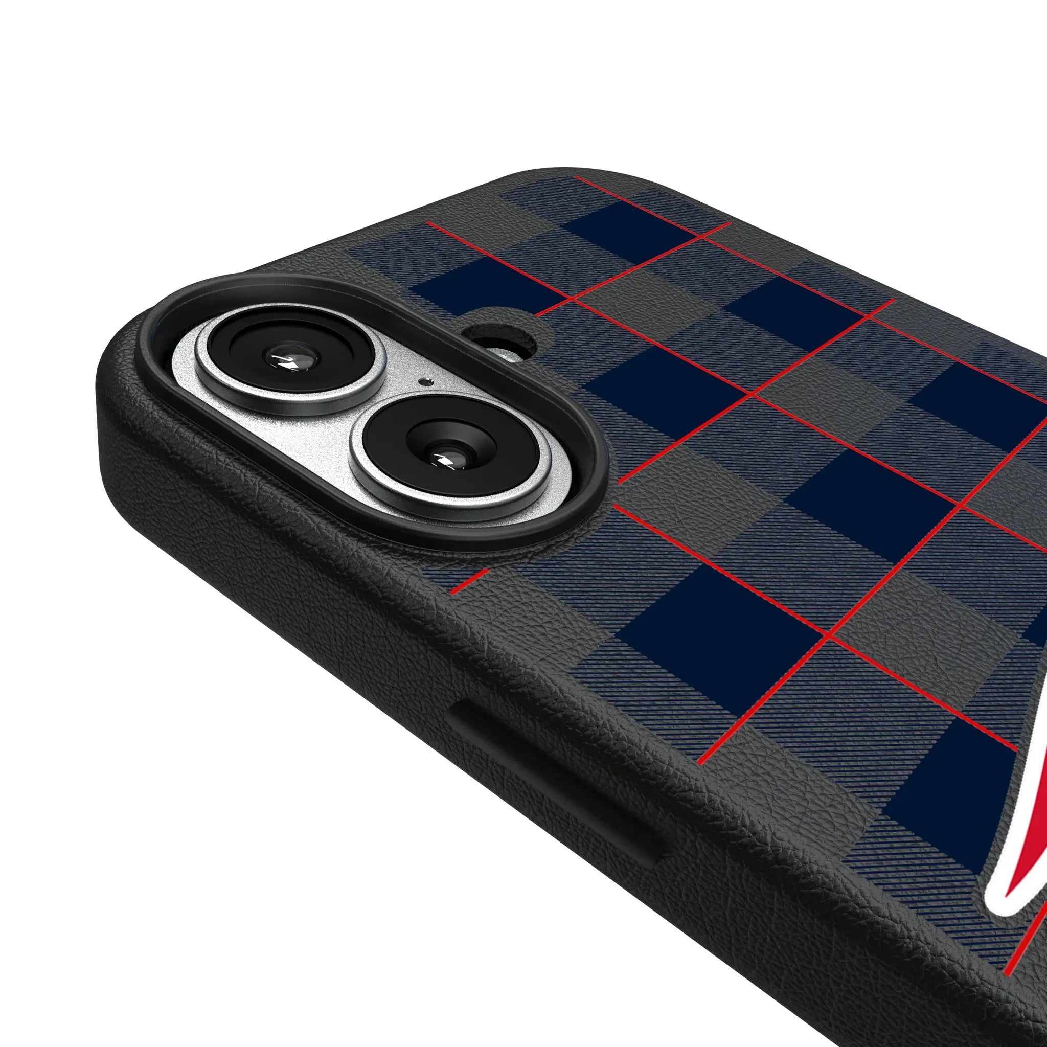 New England Patriots Plaid MagSafe Compatible Phone Case for Apple iPhone