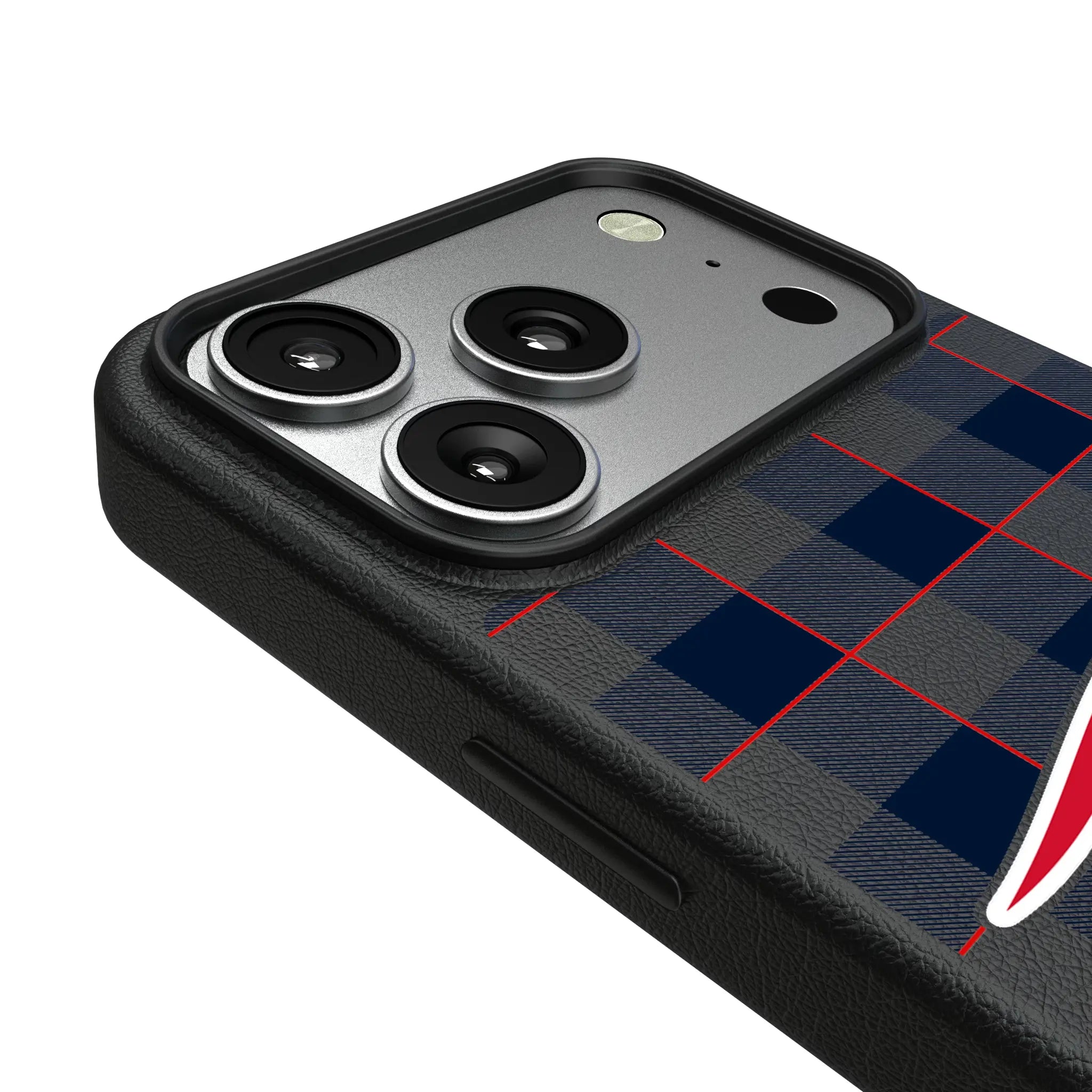 New England Patriots Plaid MagSafe Compatible Phone Case for Apple iPhone