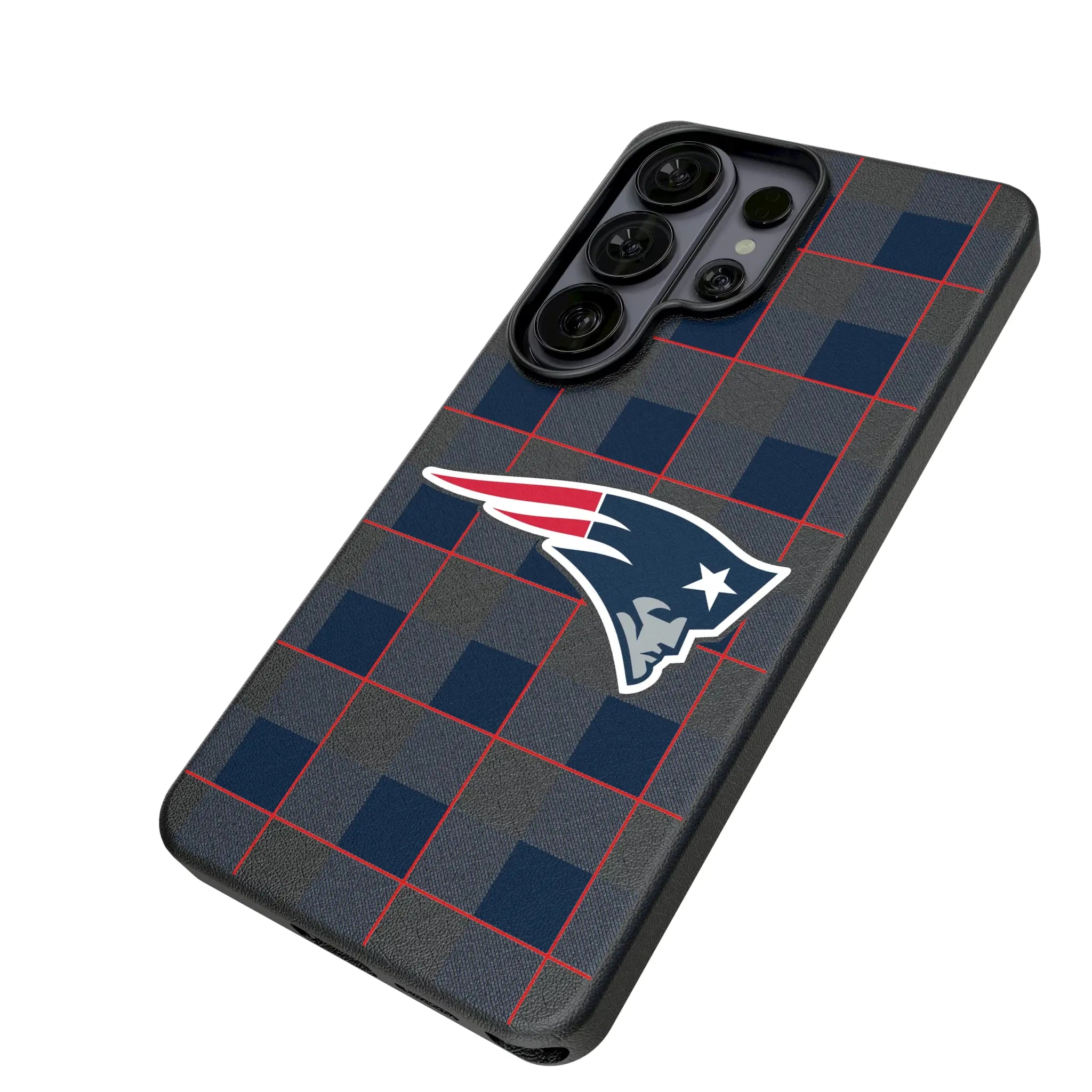 New England Patriots Plaid MagSafe Compatible Phone Case for Samsung Galaxy