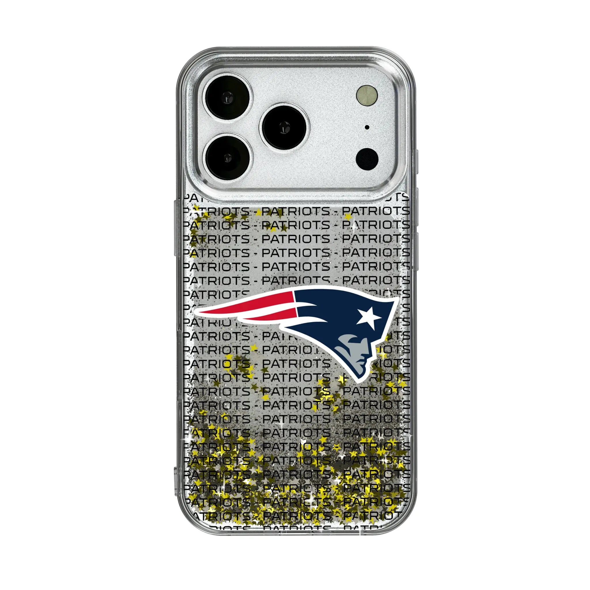New England Patriots Text Backdrop Glitter Phone Case
