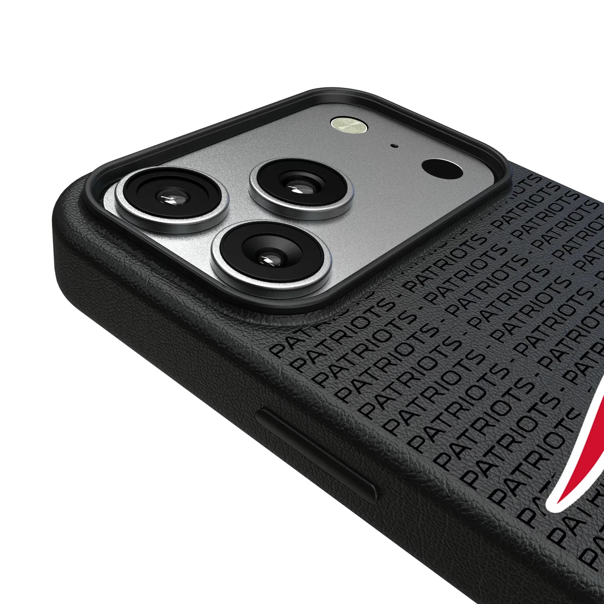 New England Patriots Text Backdrop MagSafe Compatible Phone Case for Apple iPhone