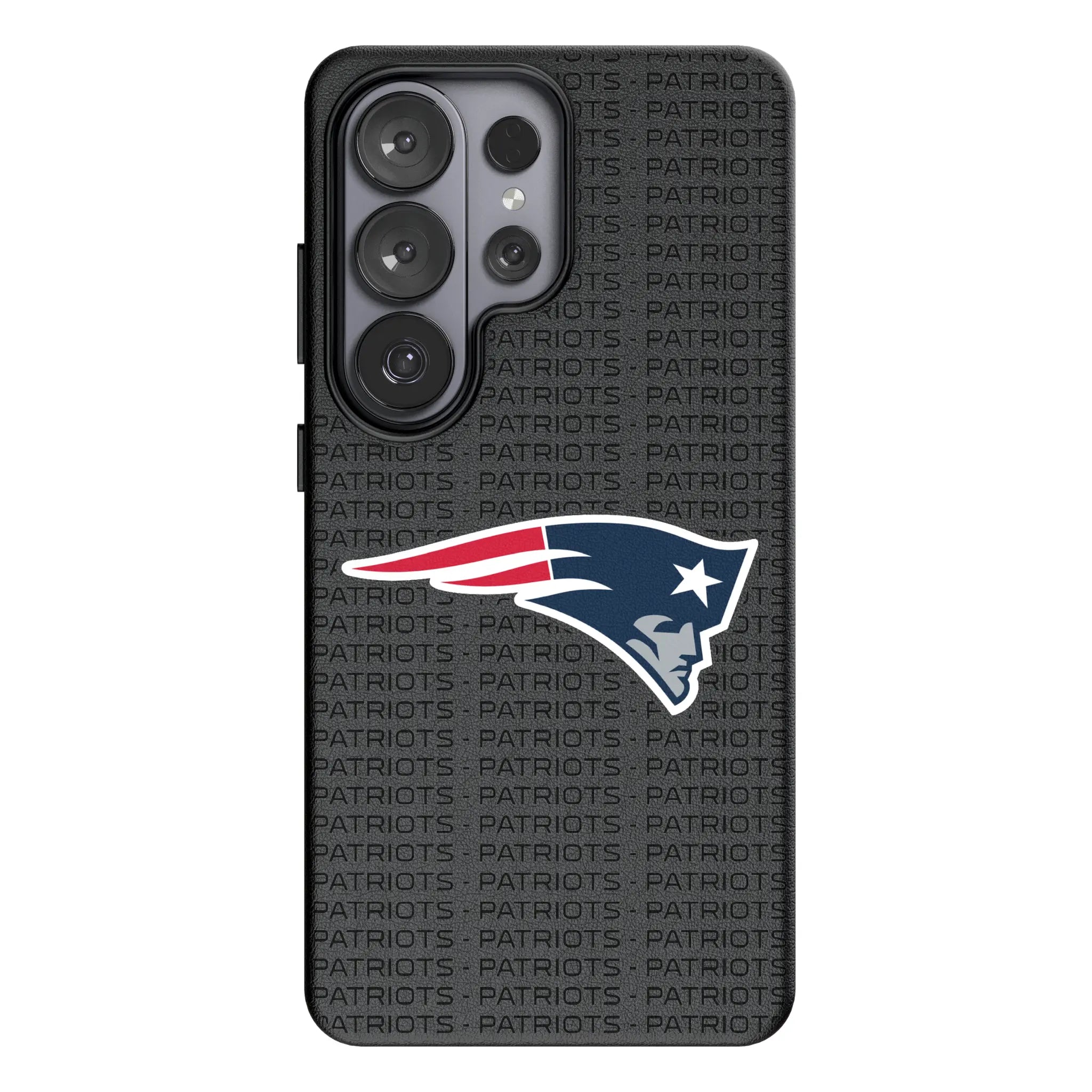 New England Patriots Text Backdrop MagSafe Compatible Phone Case for Samsung Galaxy