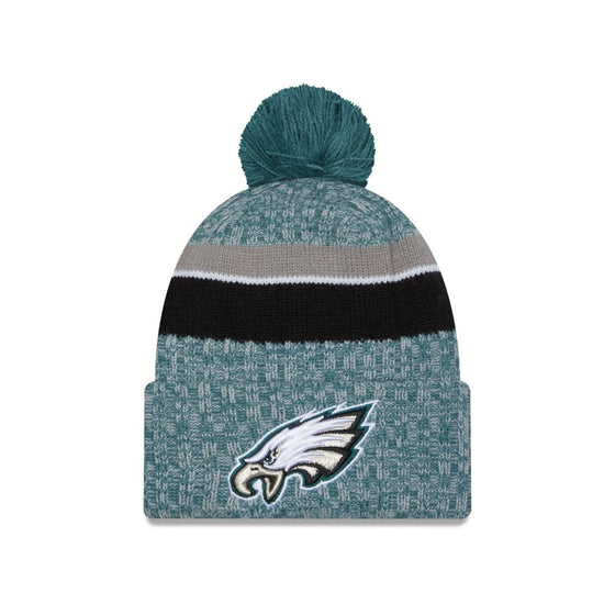 Philadelphia Eagles NFL On Field Sideline 2023 Green Bobble Knit Hat - 757 Sports Collectibles