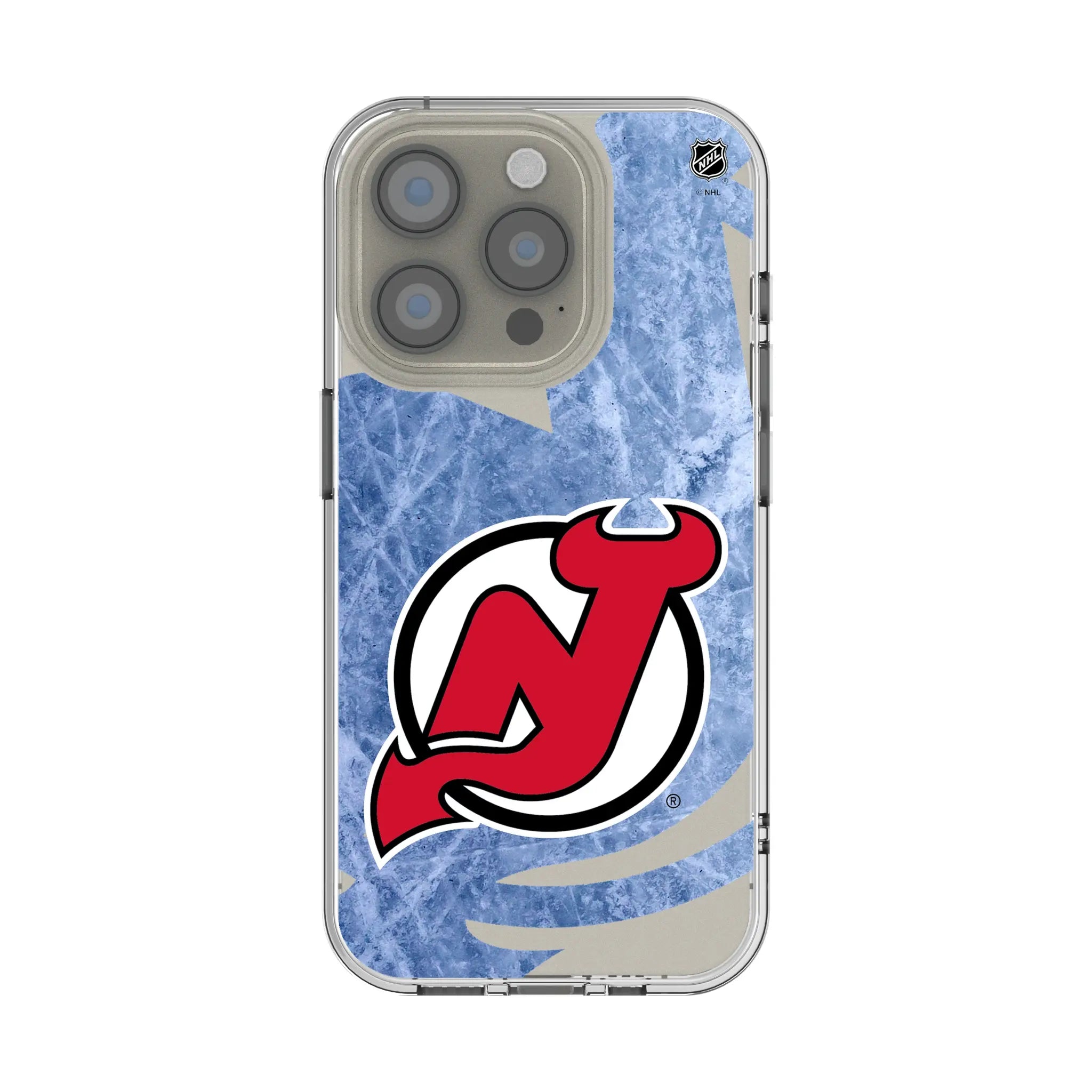 New Jersey Devils Ice Tilt Clear Phone Case for Apple iPhone